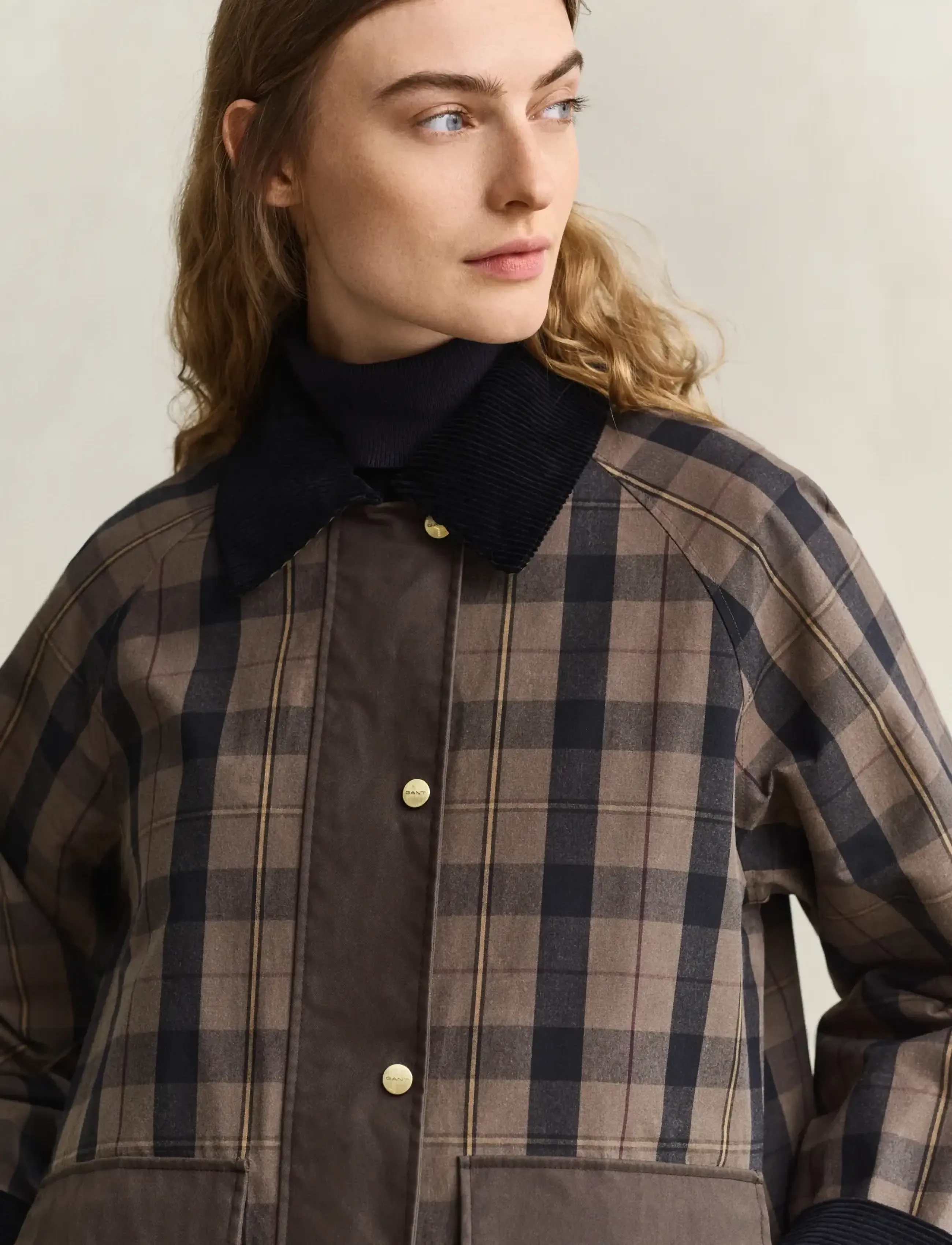 Gant Checked Waxed Jacket jackor dam – bild 9