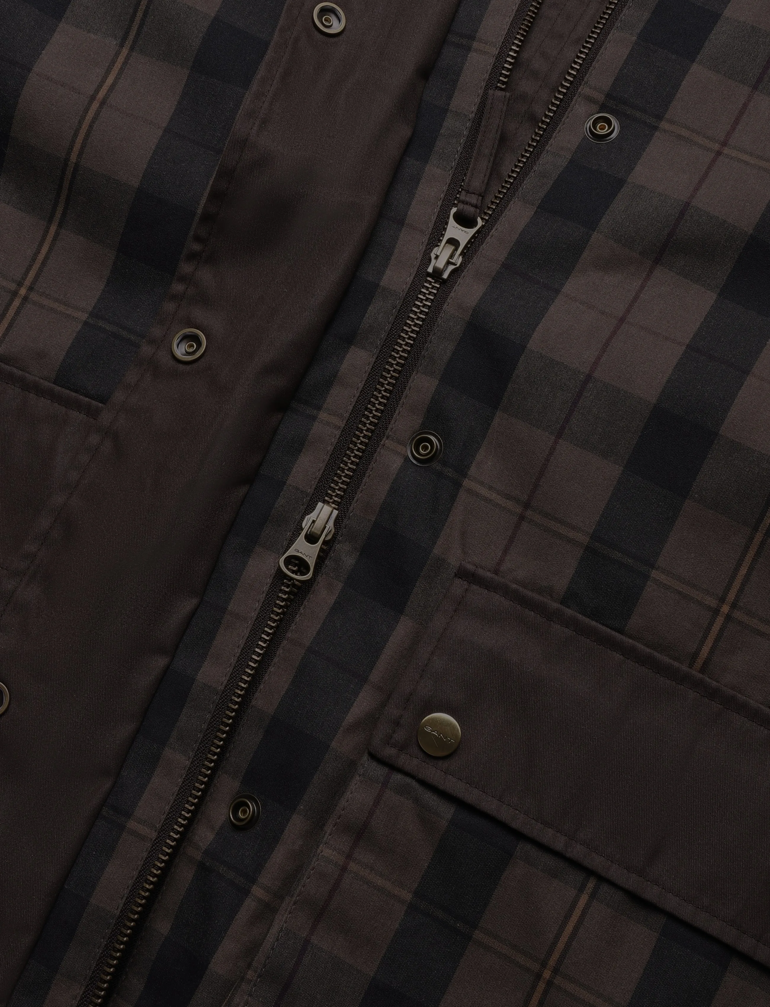 Gant - CHECKED WAXED JACKET - faded taupe - 3