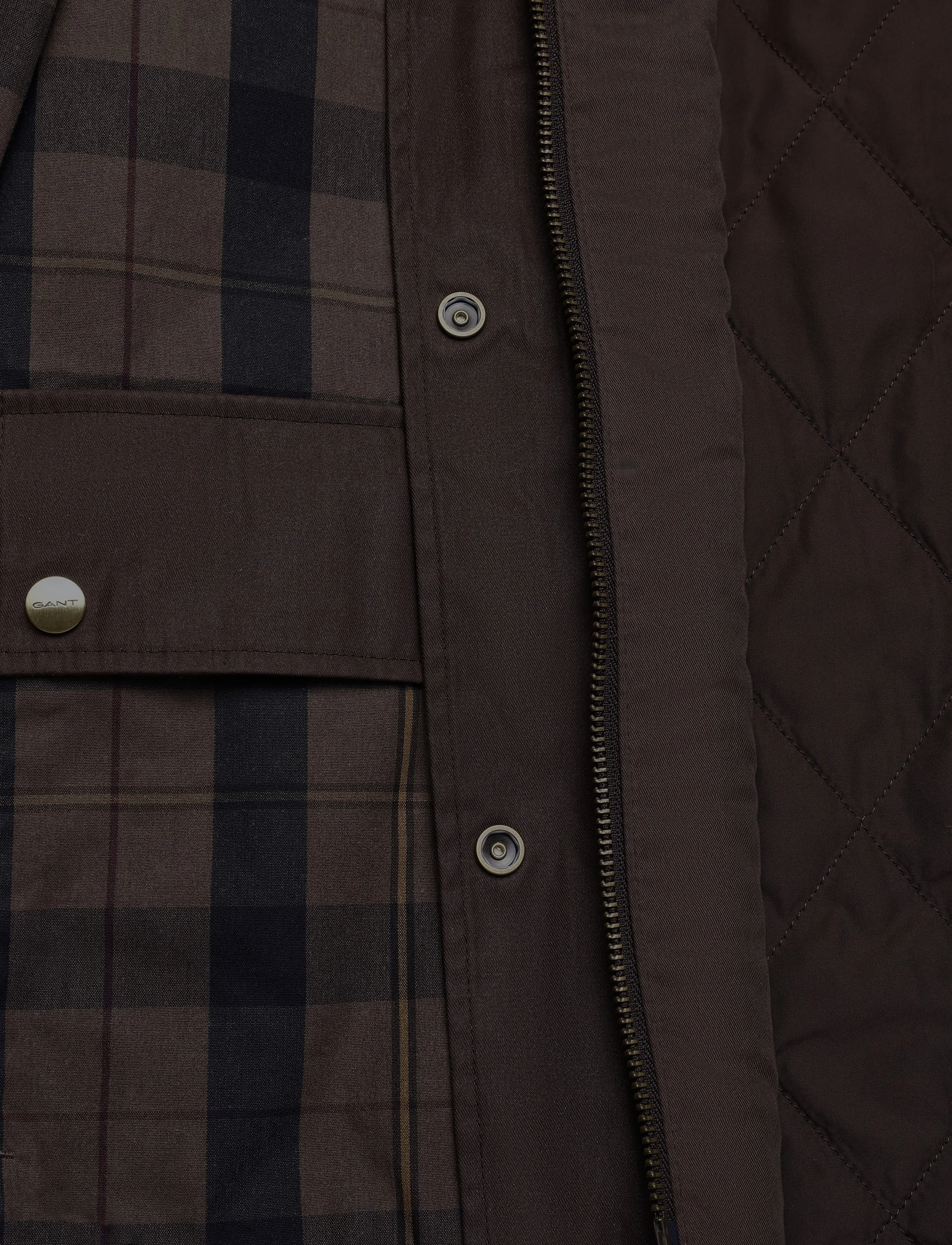 Gant - CHECKED WAXED JACKET - faded taupe - 4