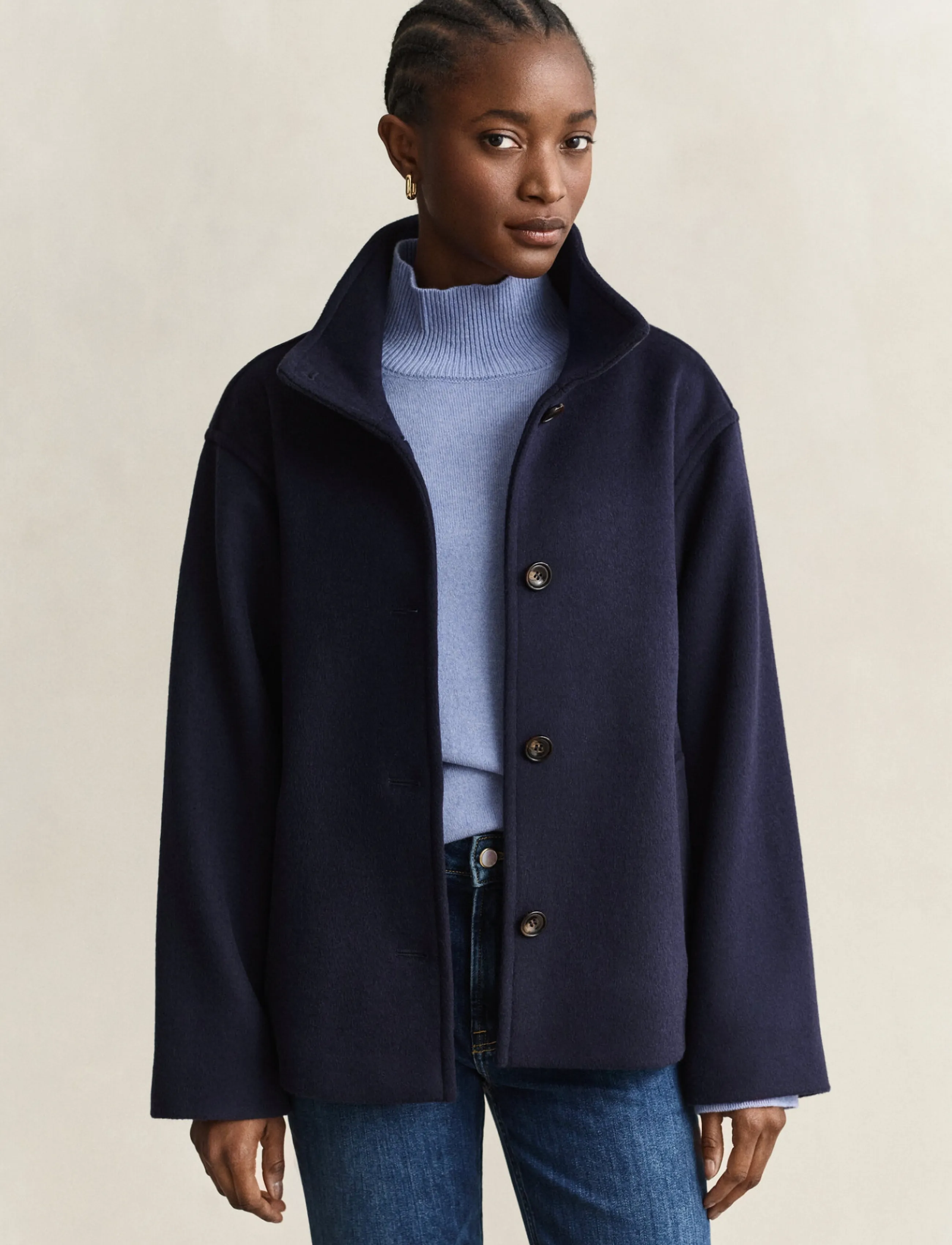 Gant WOOL BLEND JACKET - Jacken - EVENING BLUE / navy