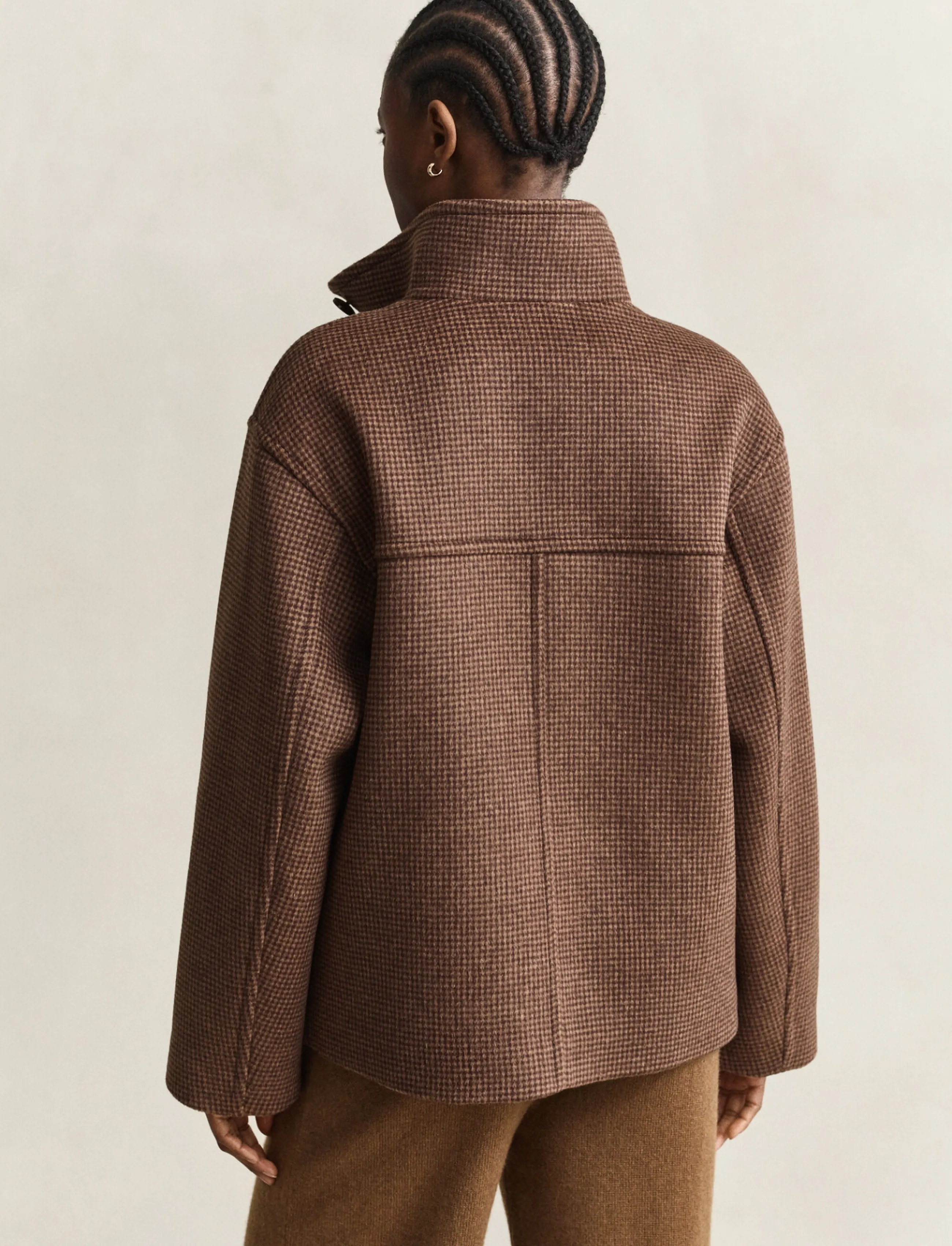 Gant - CHECKED WOOL BLEND JACKET - wolljacken - deep brown - 2