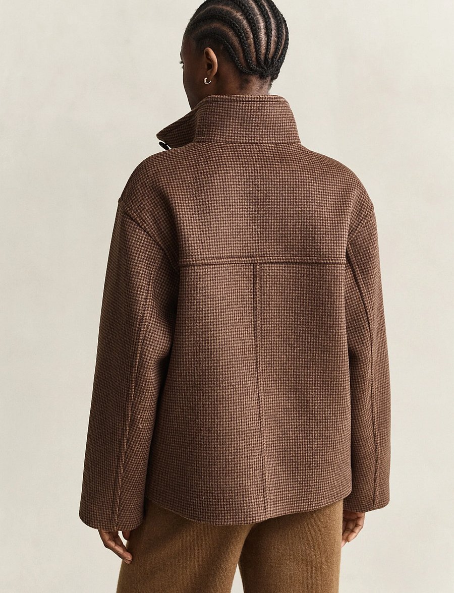 Gant - CHECKED WOOL BLEND JACKET - wolljacken - deep brown - 2