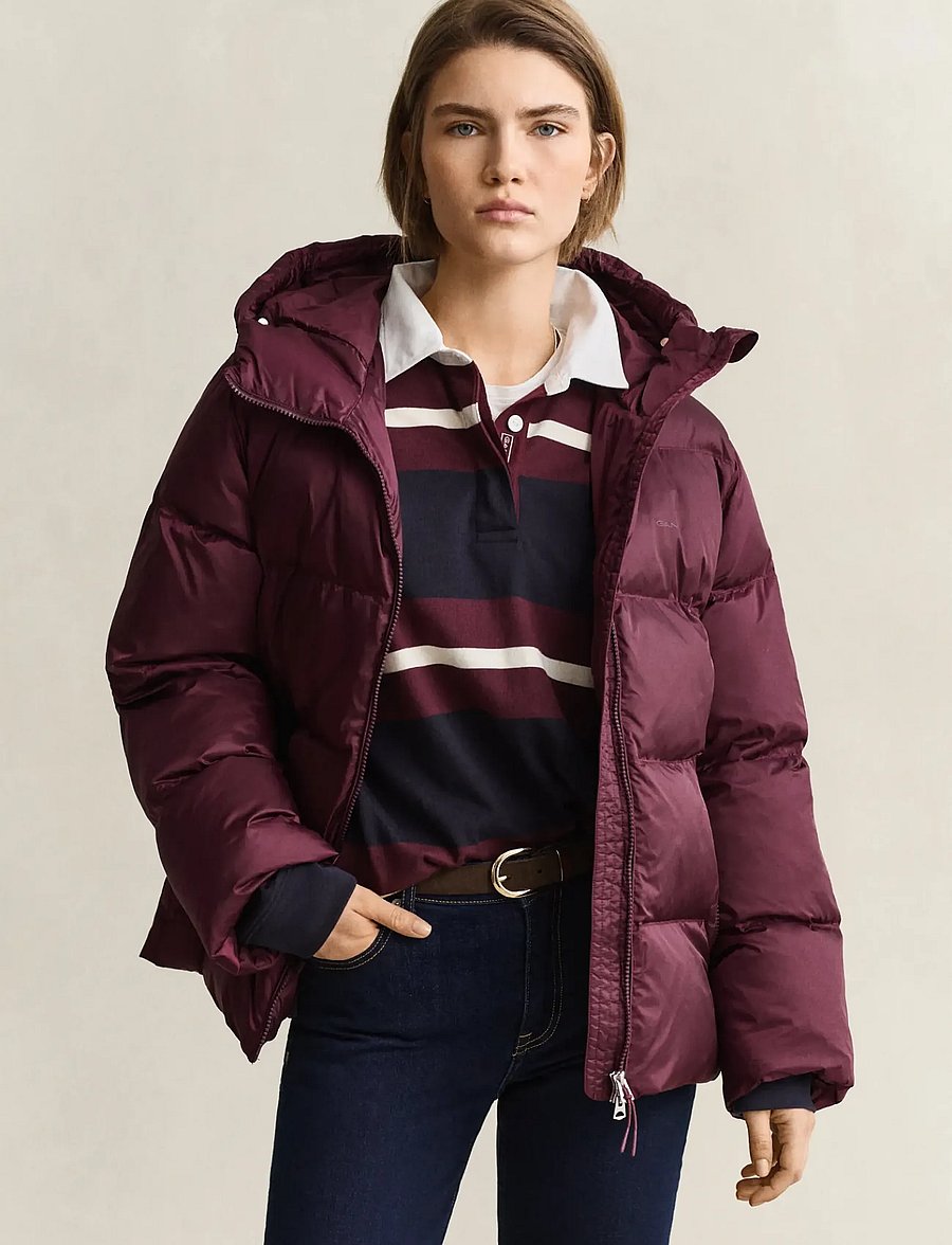 Gant - MID PADDED JACKET - vinterjakker - darkened wine - 0