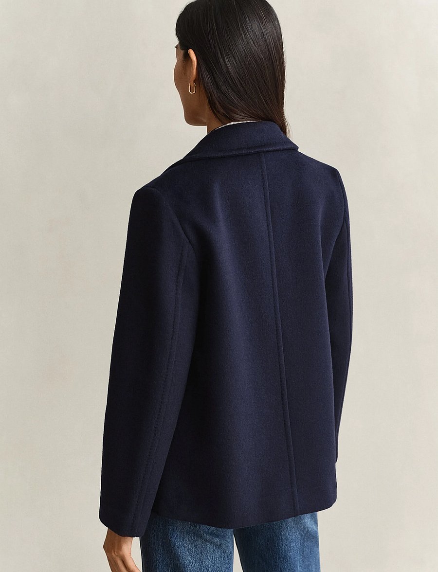 Gant - WOOL BLEND PEACOAT - winter jackets - evening blue - 2