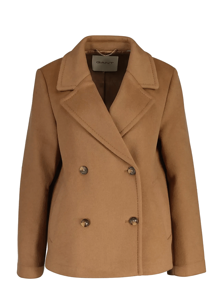 Gant - WOOL BLEND PEACOAT - winter jackets - roasted walnut - 0