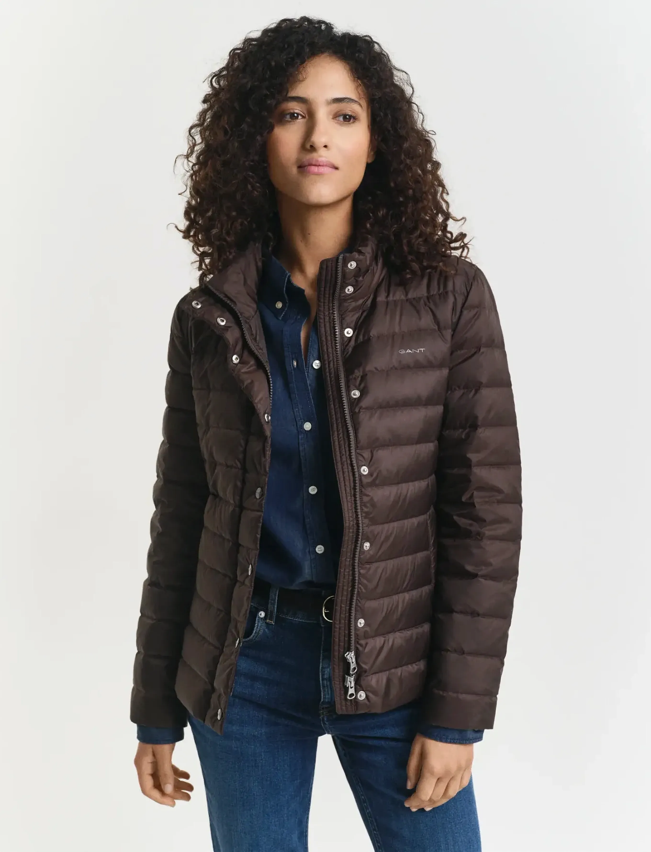 Gant LIGHT DOWN JACKET - Winterjacken - DEEP BROWN / brown
