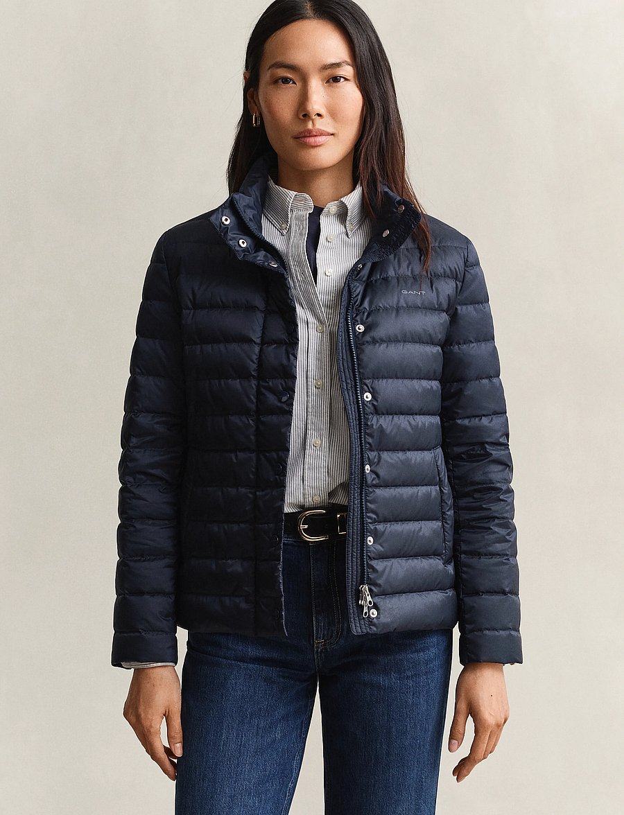 Gant - LIGHT DOWN JACKET - vinterjakker - evening blue - 0