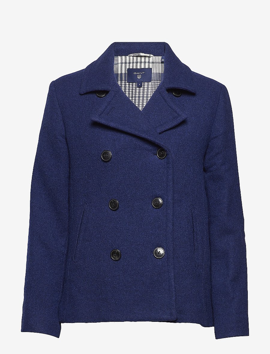 GANT - O1. WOOL PEA COAT - persian blue - 0