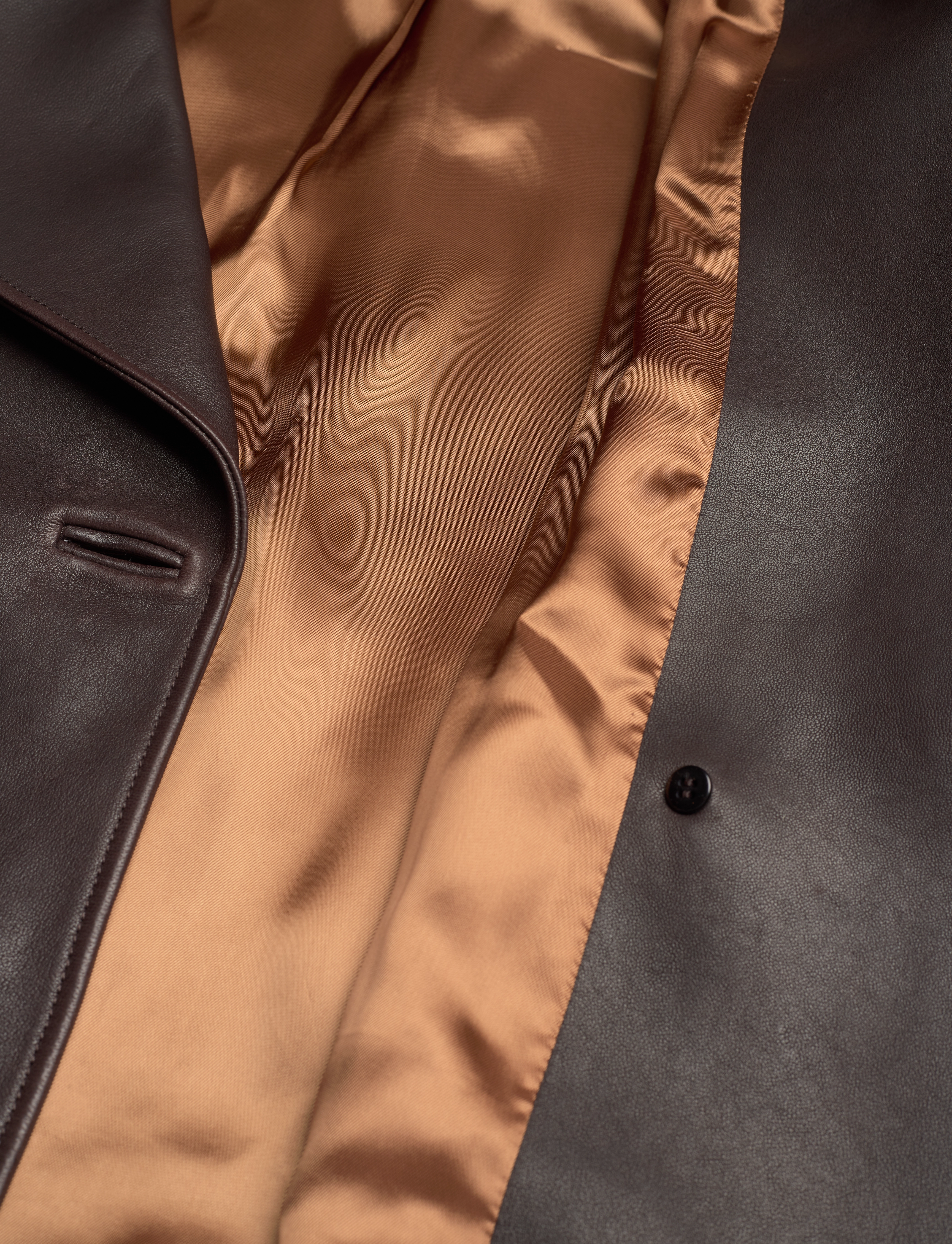 GANT - D1. LEATHER CROPPED JACKET - cocoa bean - 4