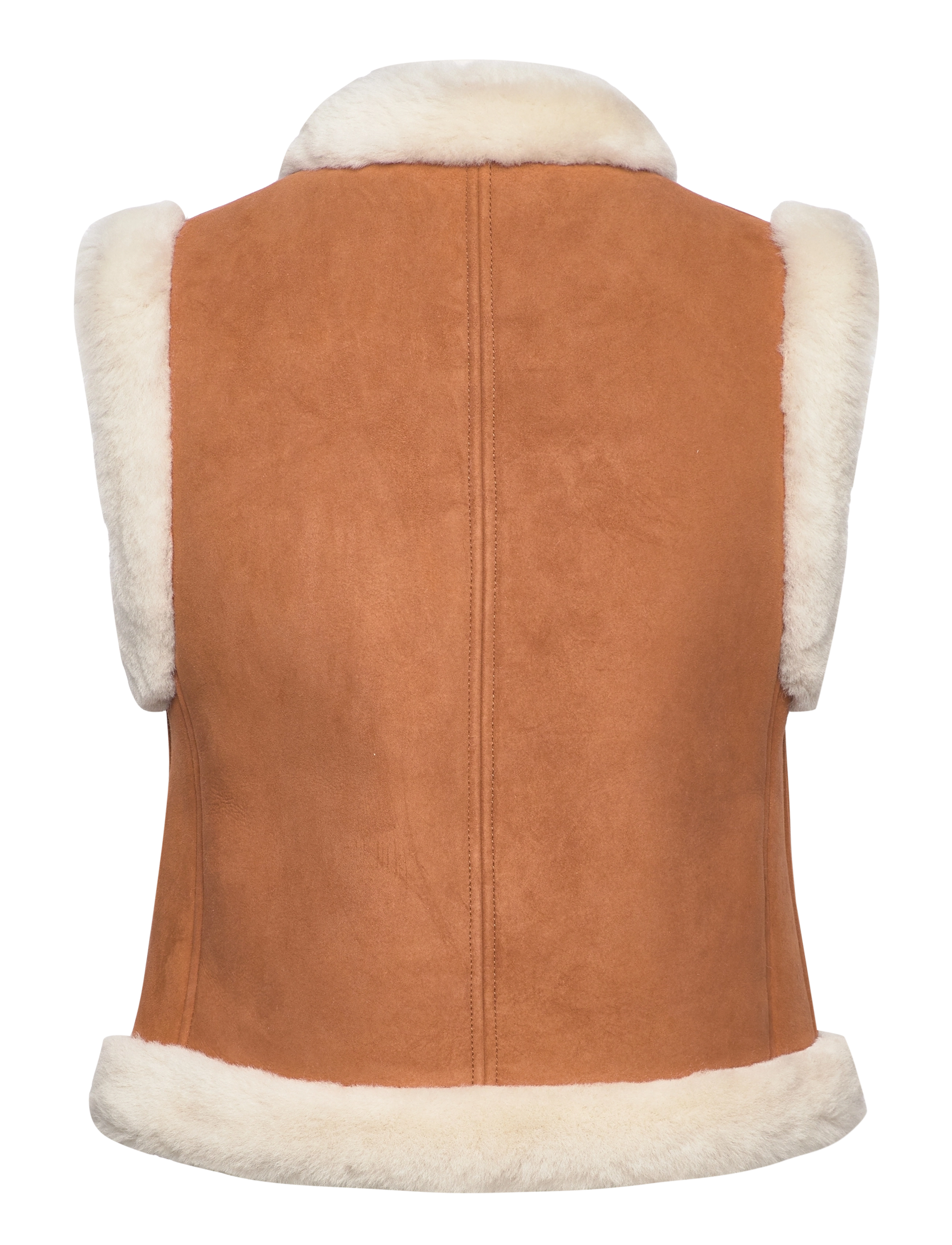 GANT - D2. SHEARLING VEST - dark ochre - 1