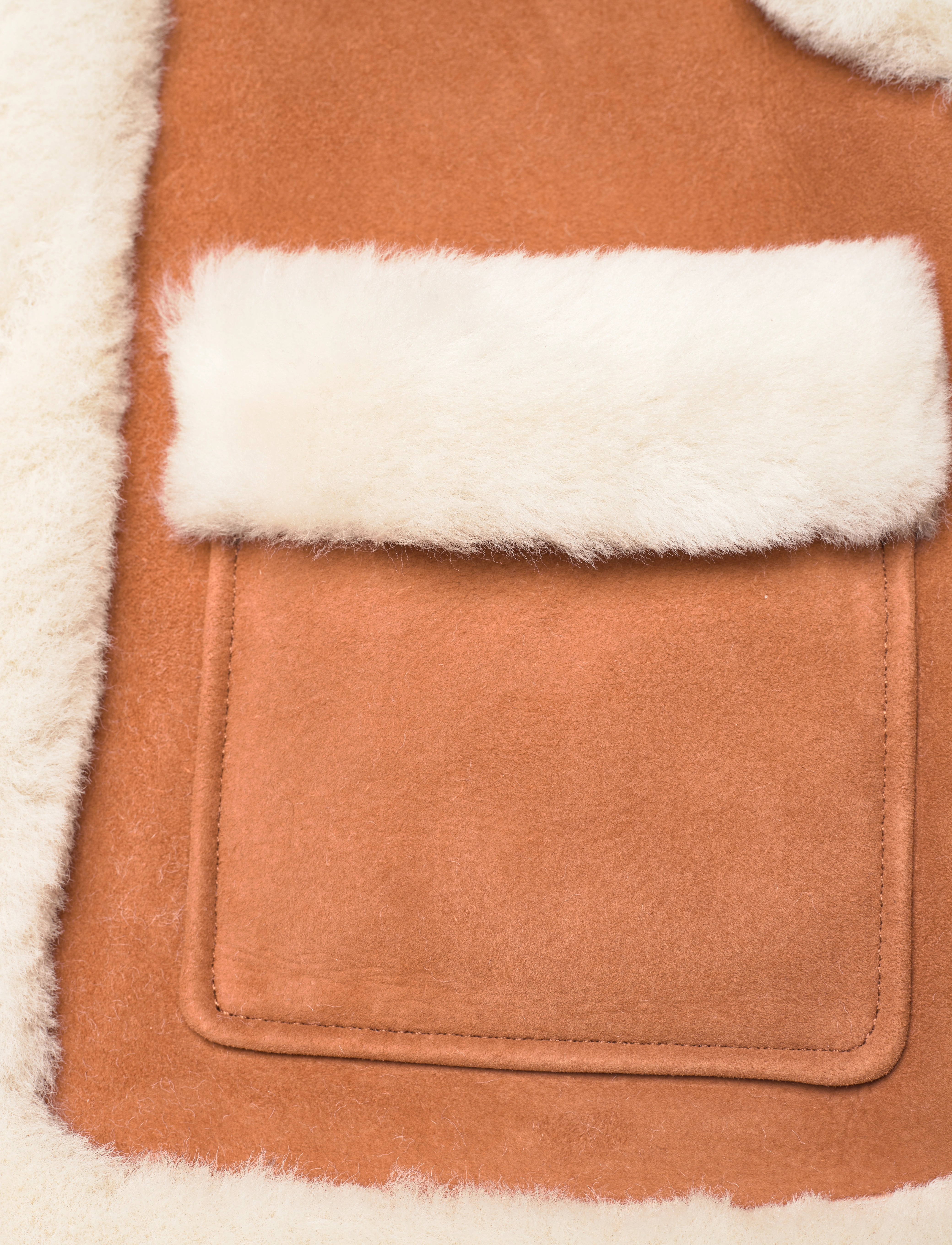 GANT - D2. SHEARLING VEST - dark ochre - 3