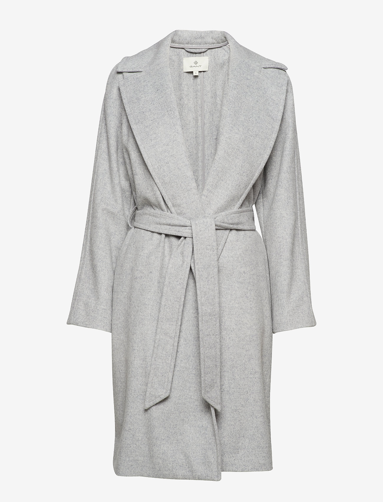 GANT - G1. WOOL WRAP COAT - light grey melange - 0