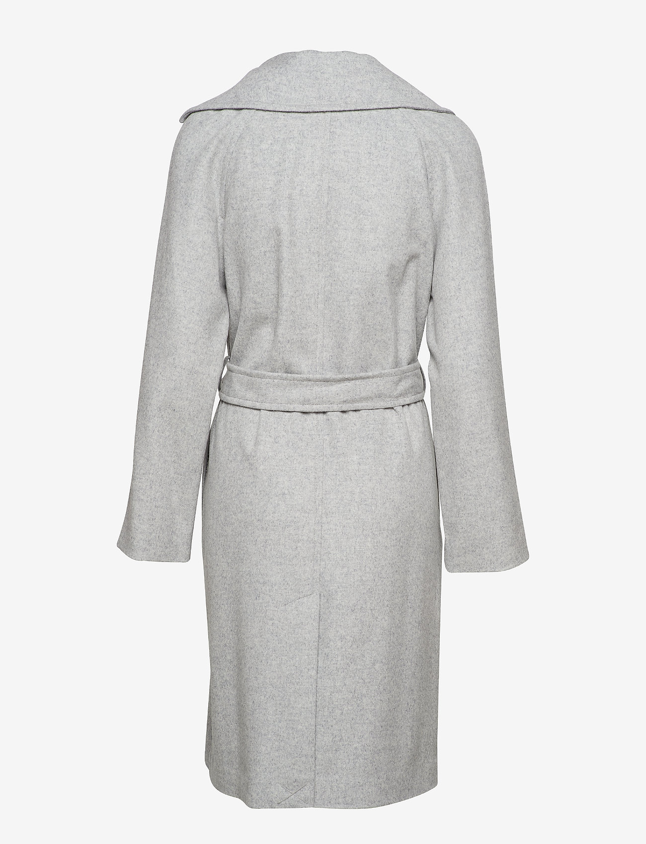 GANT - G1. WOOL WRAP COAT - light grey melange - 1