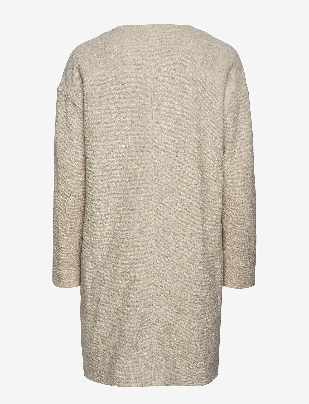 GANT - O2. COLLARLESS BOILED WOOL COAT - manila melange - 1
