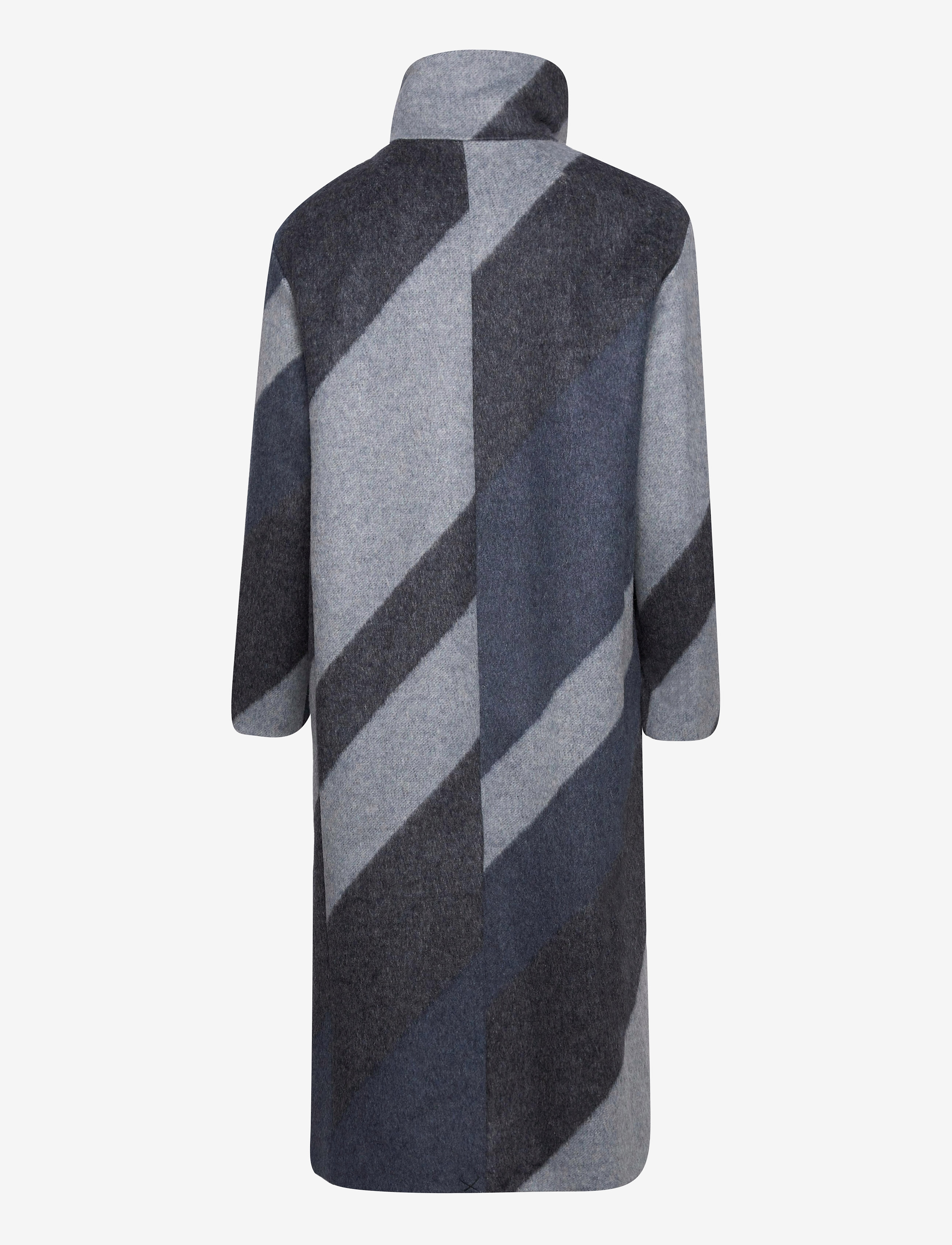 GANT - D2. GRAPHIC FUNNEL NECK WOOL COAT - crisp blue - 1