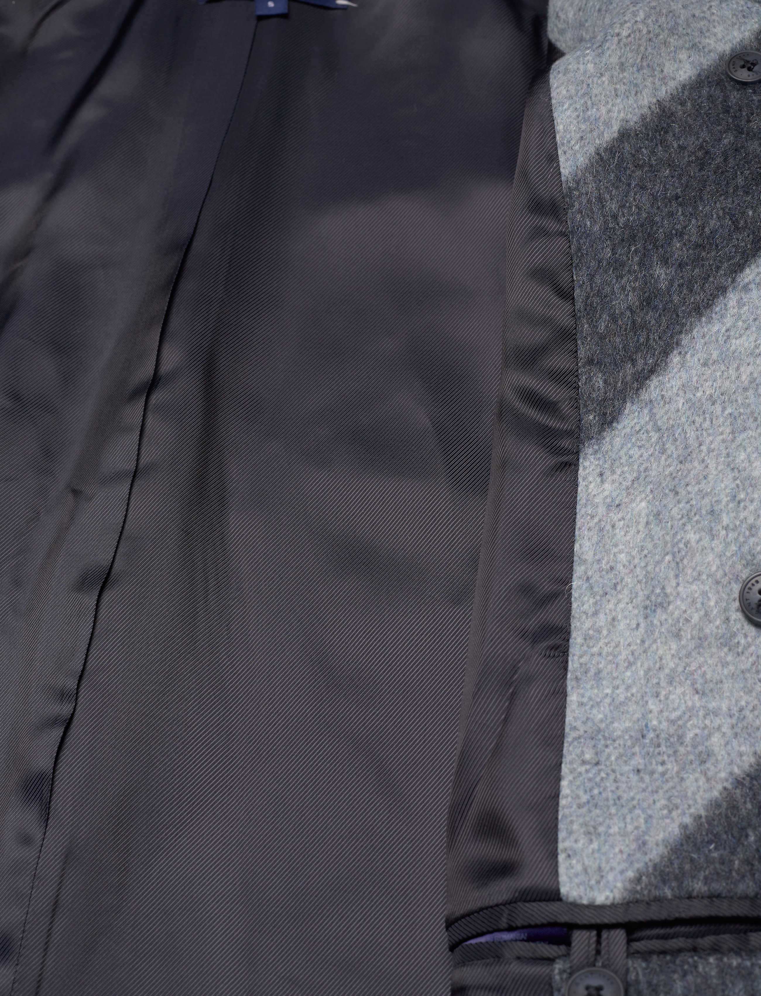 GANT - D2. GRAPHIC FUNNEL NECK WOOL COAT - crisp blue - 4