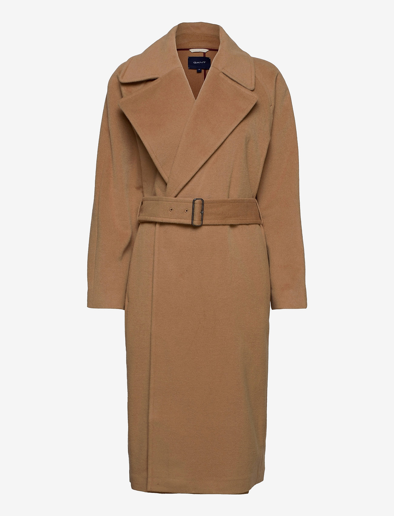 GANT - D1. WOOL BLEND BELTED COAT - warm khaki - 0