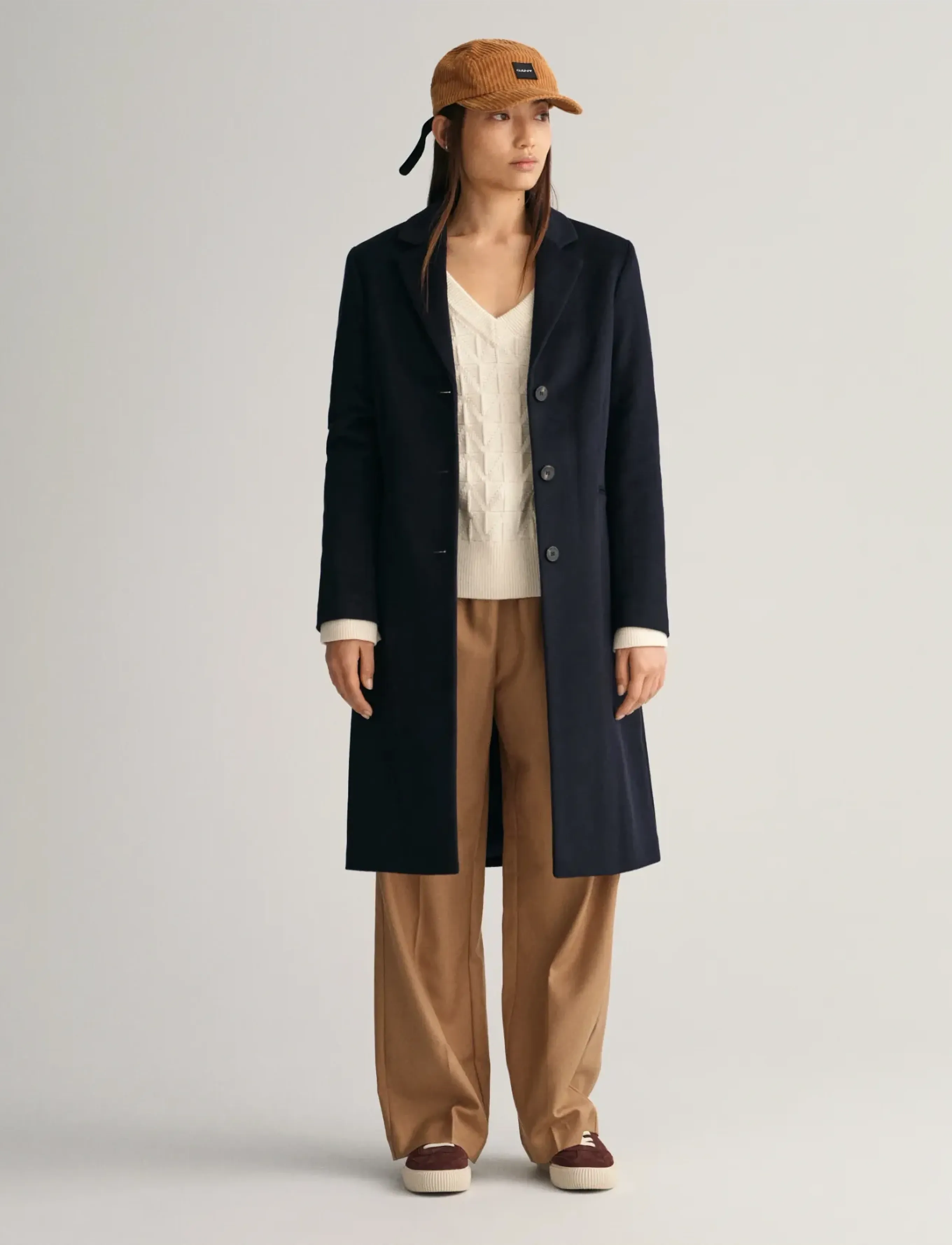 Gant - WOOL BLEND TAILORED COAT - ebony black - 5