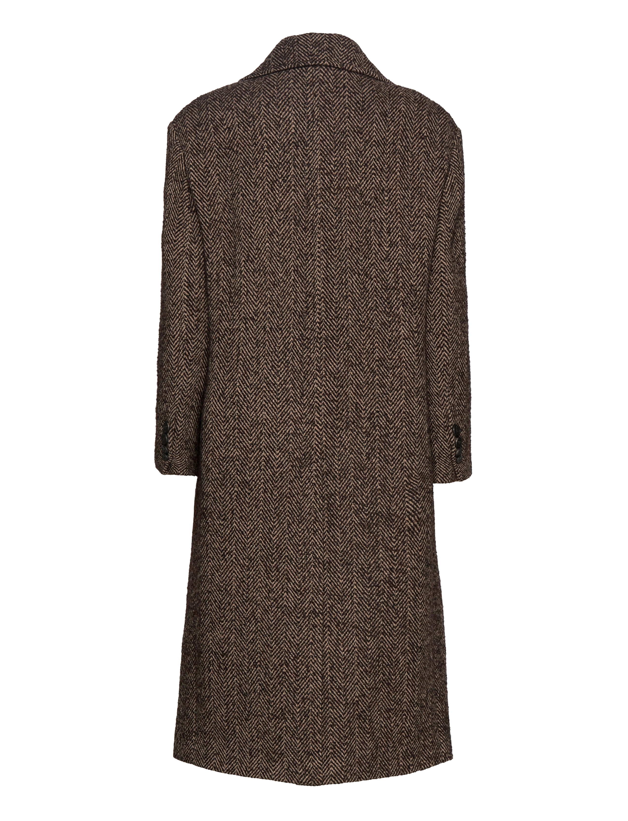 GANT - D1. HERRINGBONE OVERCOAT - roasted walnut - 1