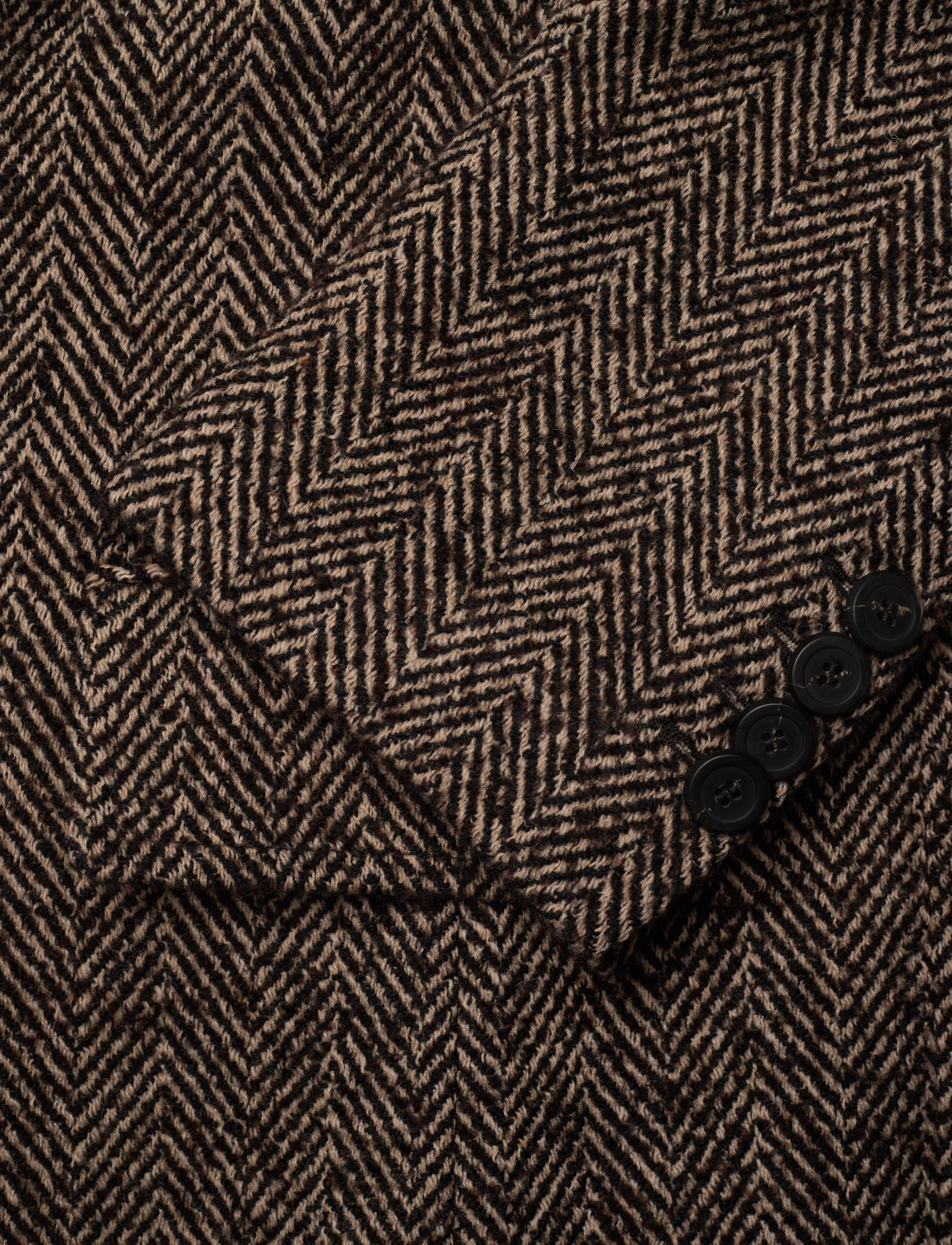 GANT - D1. HERRINGBONE OVERCOAT - roasted walnut - 3