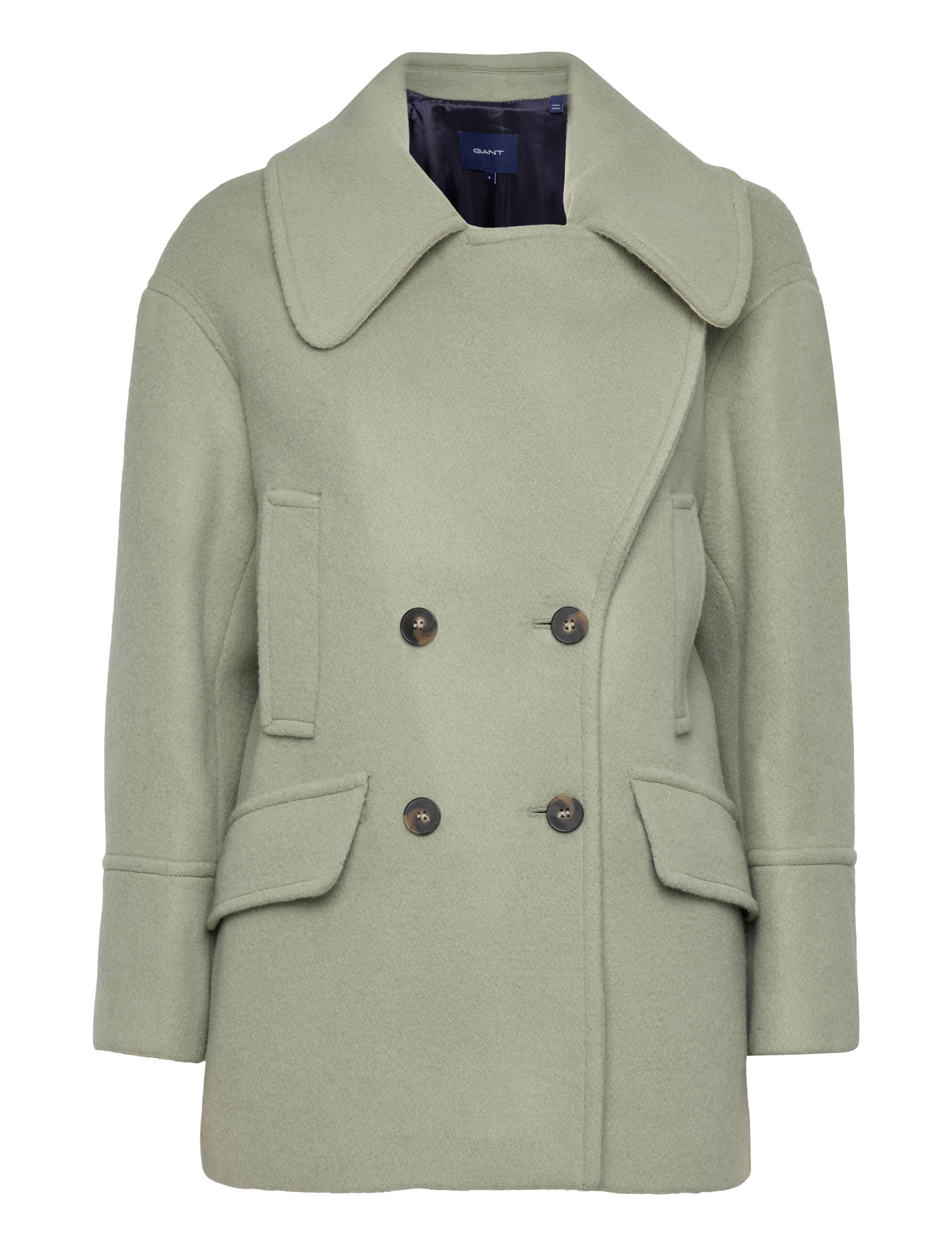 GANT - D2. OVERSIZED PEACOAT - eucalyptus green - 1