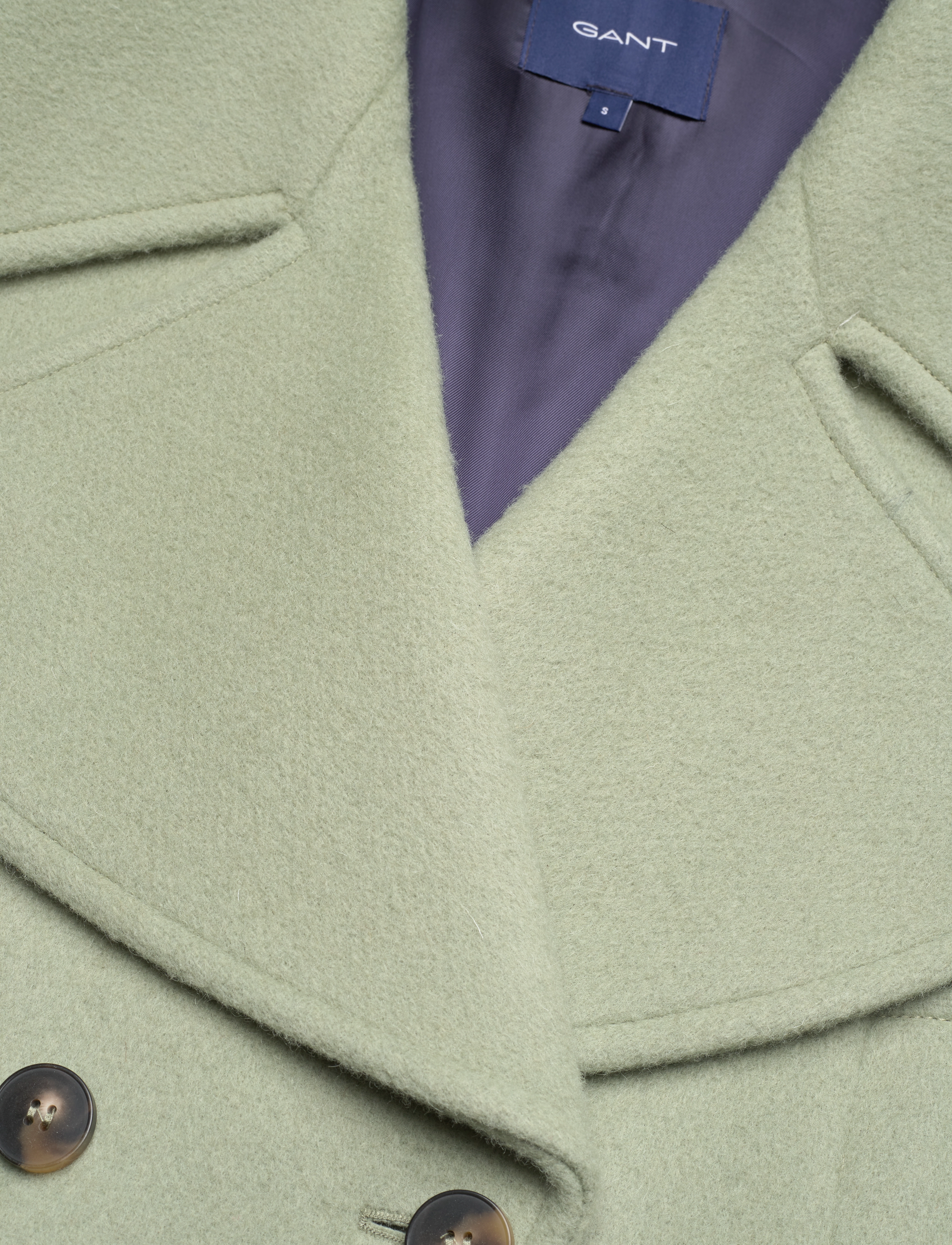 GANT - D2. OVERSIZED PEACOAT - eucalyptus green - 3