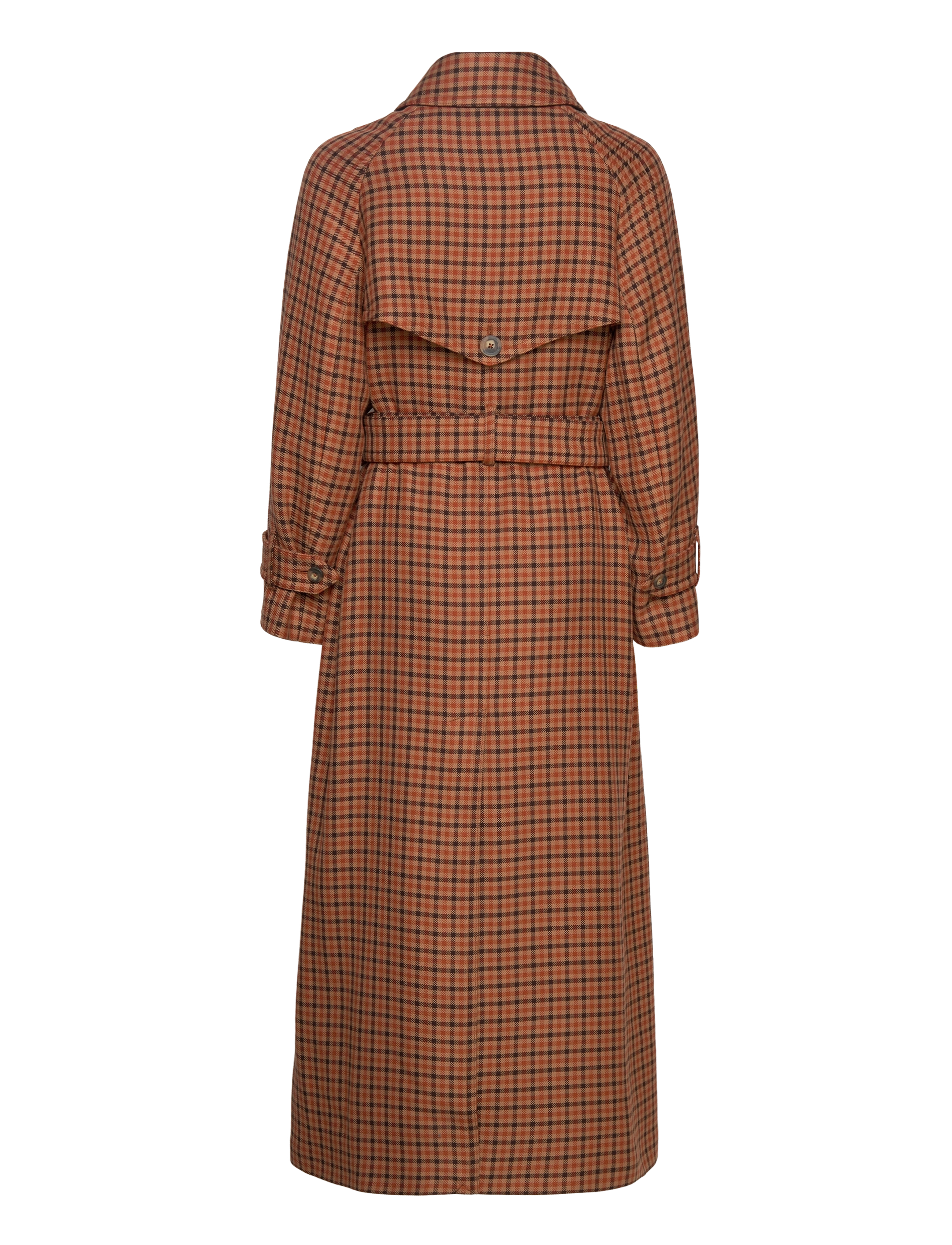 GANT - D1. CHECK TRENCH COAT - golden orange - 1
