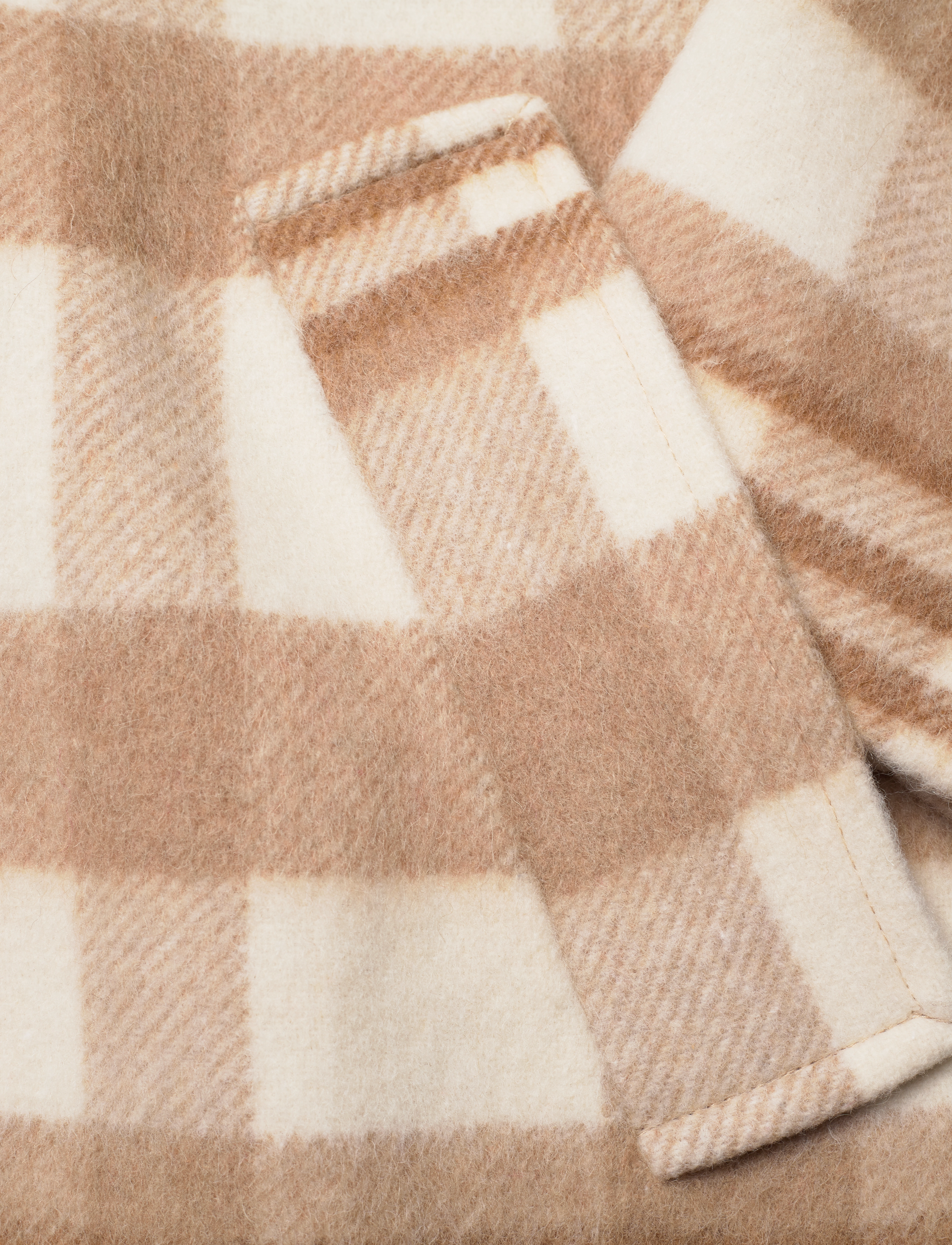 GANT - D2. CHECKED OVERCOAT - light beige melange - 3