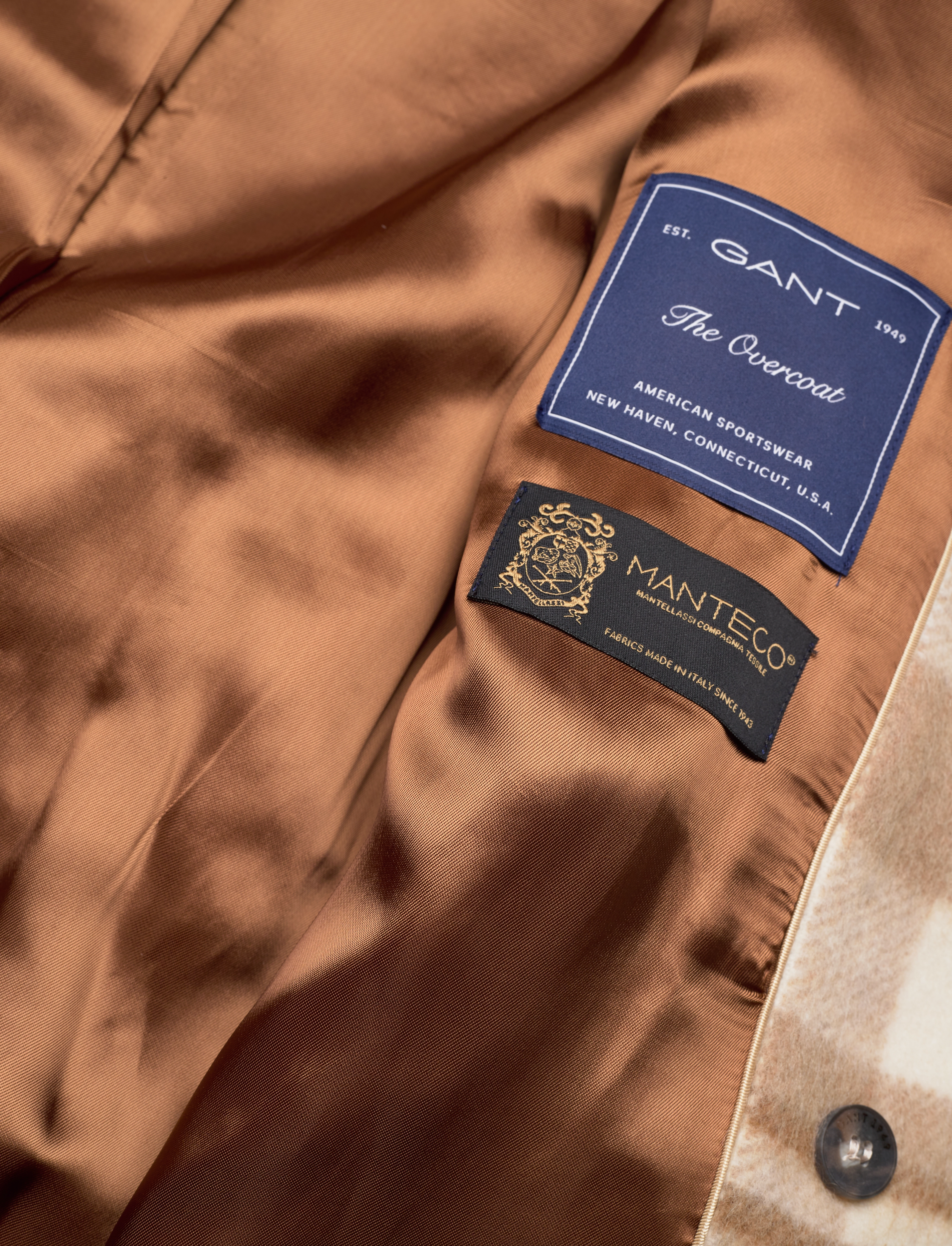 GANT - D2. CHECKED OVERCOAT - light beige melange - 4