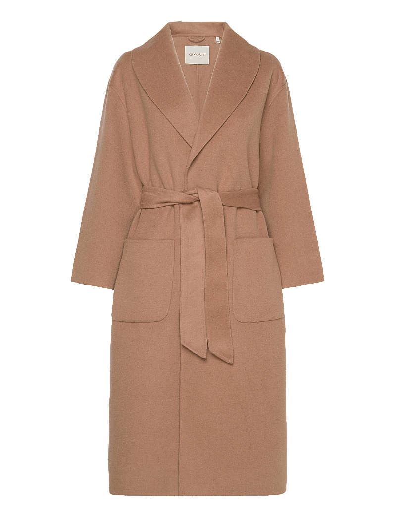 GANT - HANDSTITCHED BELTED COAT - kappor - warm khaki - 0