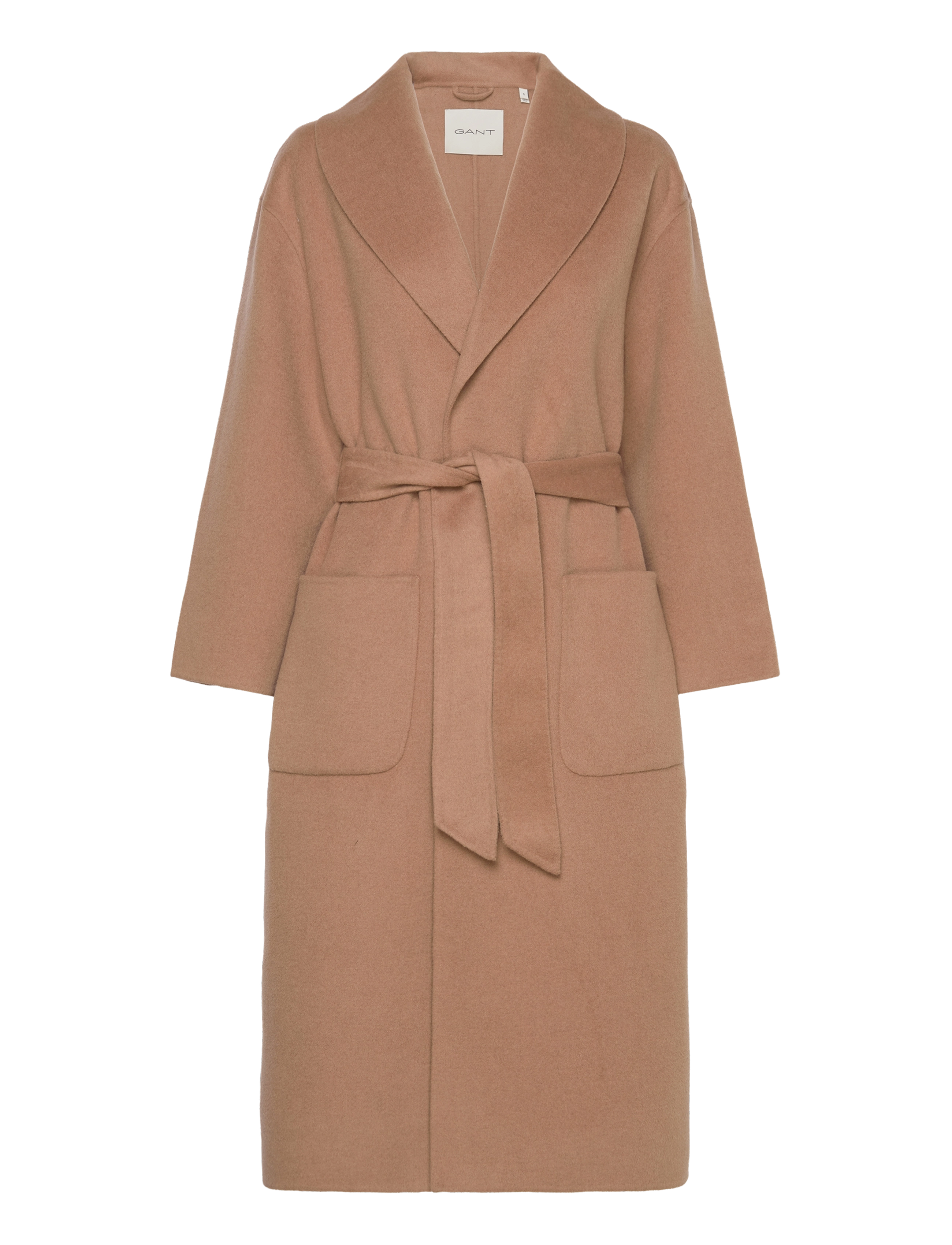 GANT - HANDSTITCHED BELTED COAT - warm khaki - 1