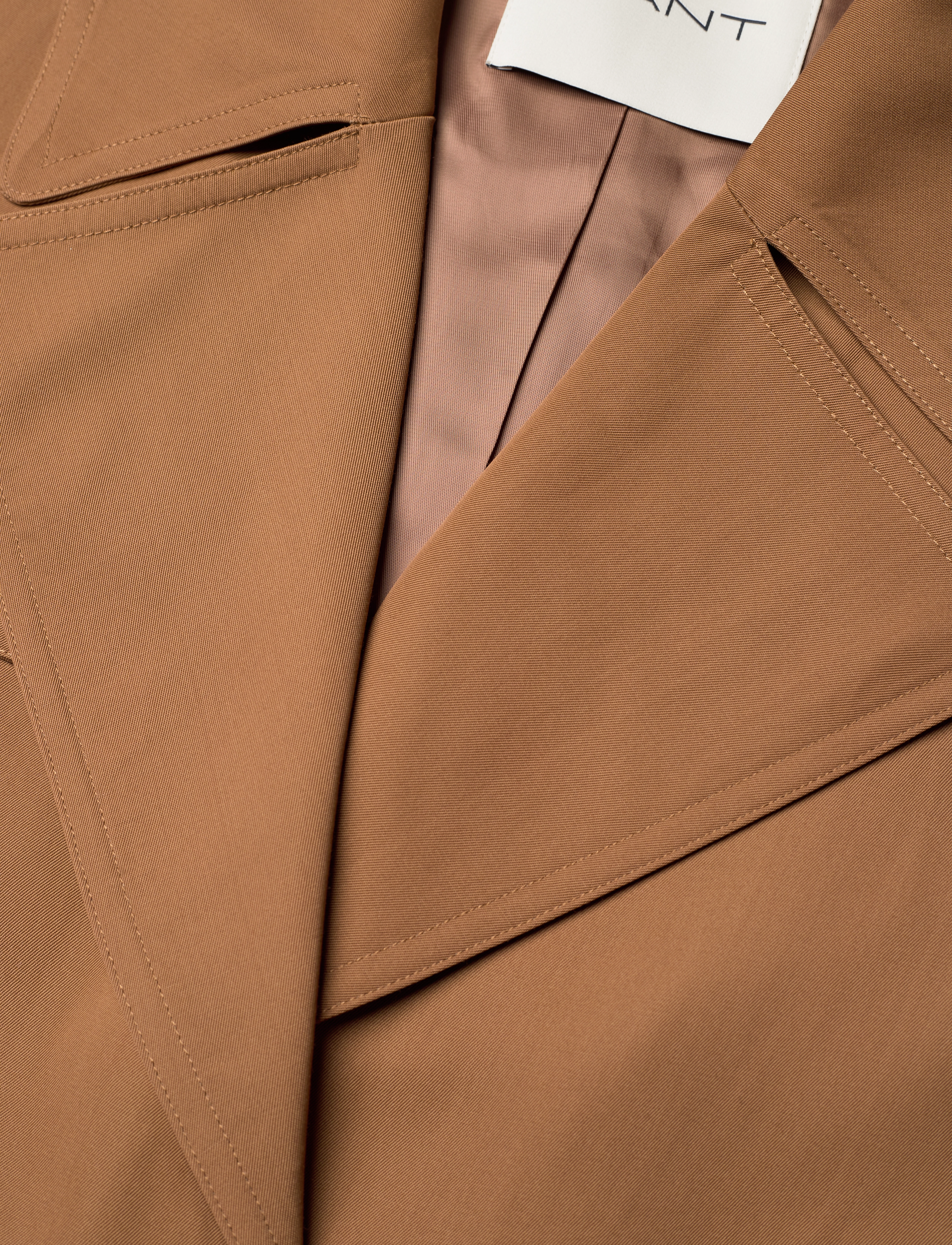 GANT - FLUID BELTED COAT - roasted walnut - 2