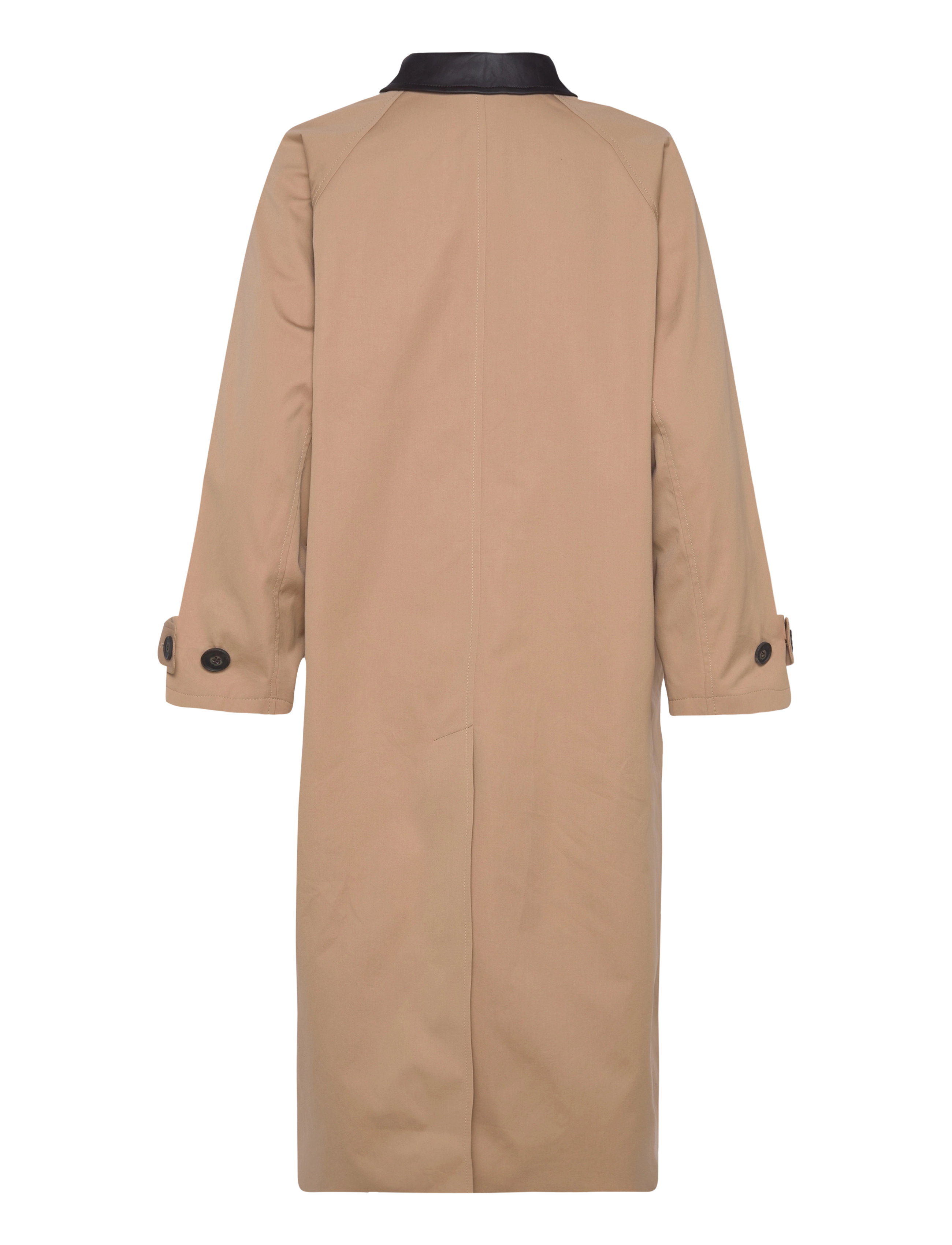 Gant - LEATHER COLLAR CAR COAT - overtøj - caramel beige - 2