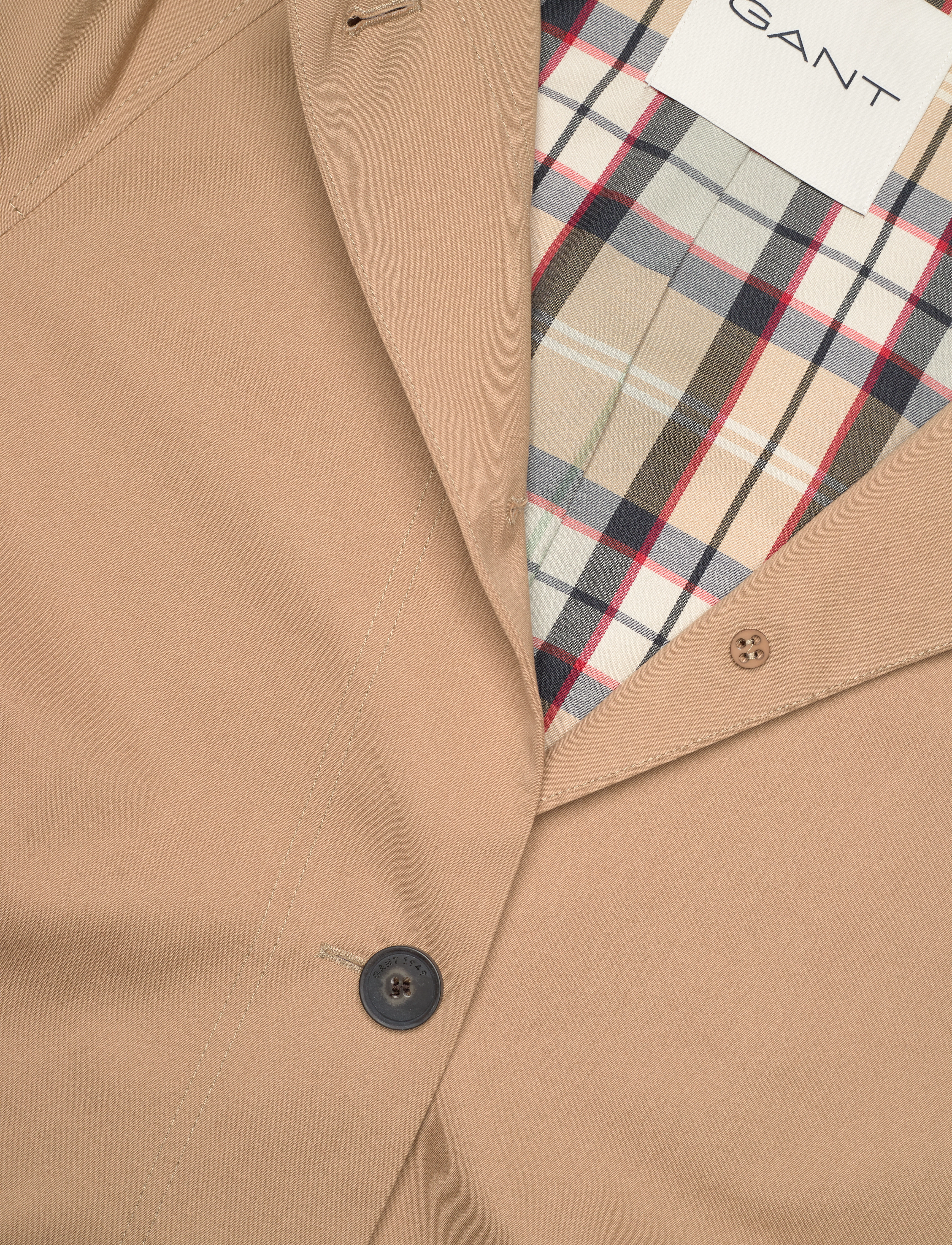 Gant - LEATHER COLLAR CAR COAT - overtøj - caramel beige - 5