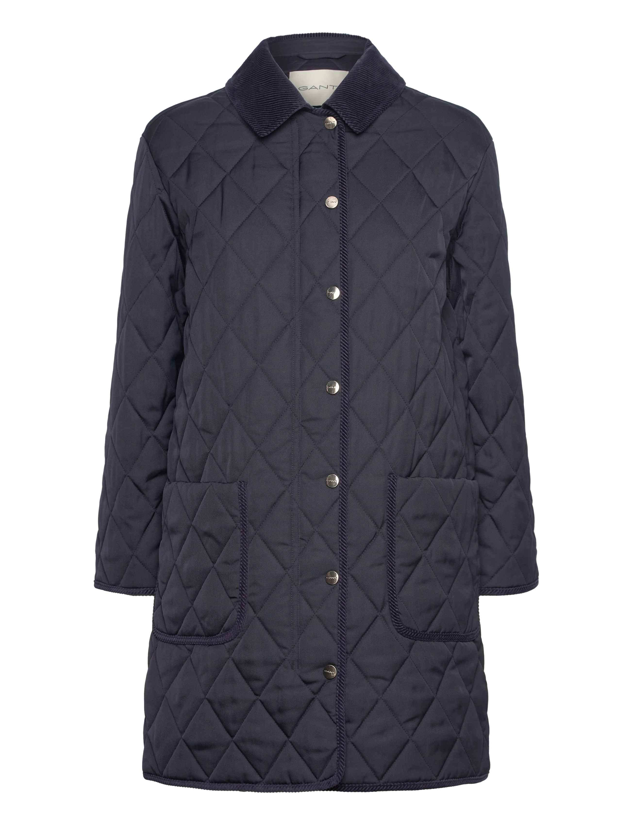 GANT - QUILTED CORD DETAILED COAT - evening blue - 1