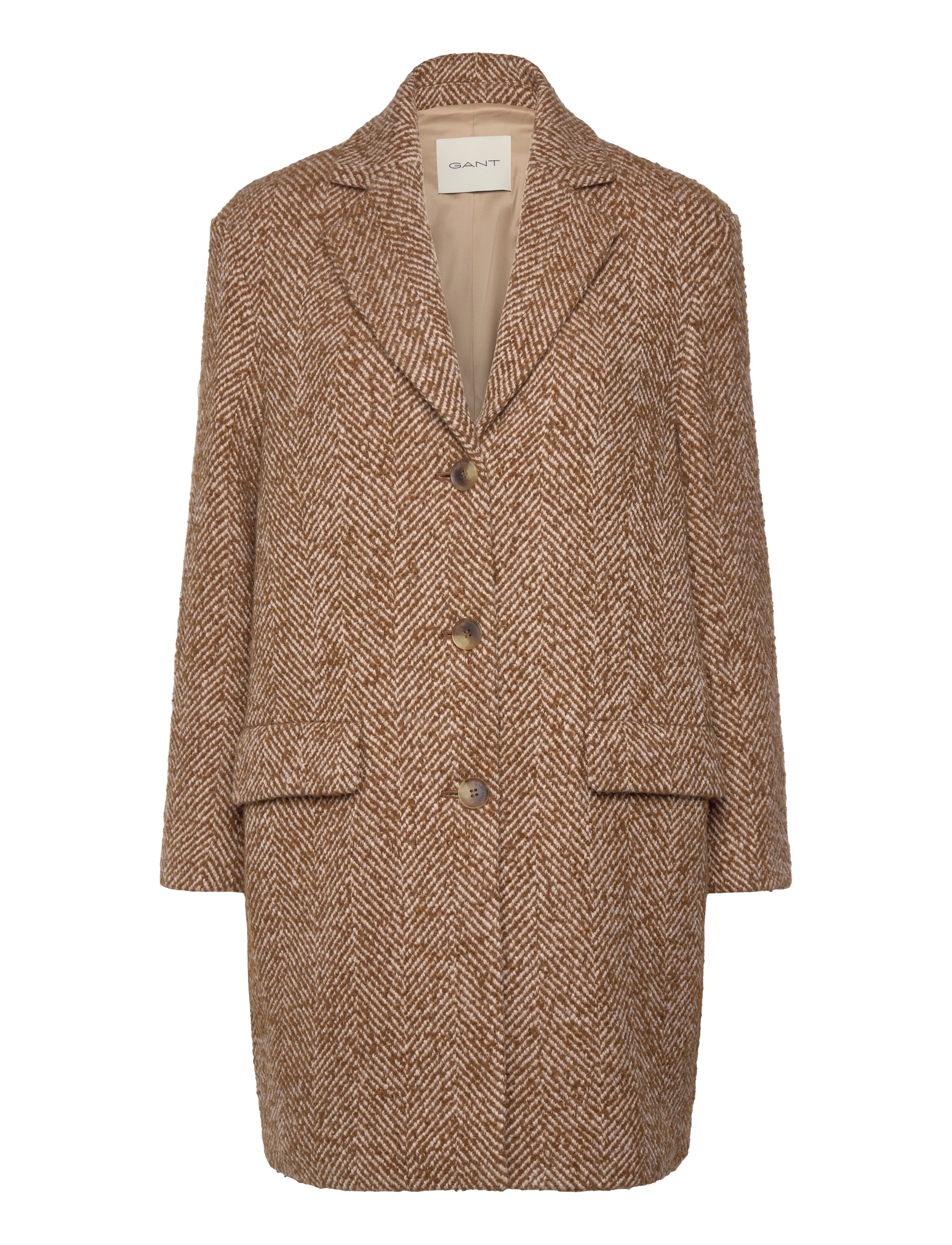 Gant HERITAGE HERRINGBONE COAT - Jackor & Kappor - CACAO / brown