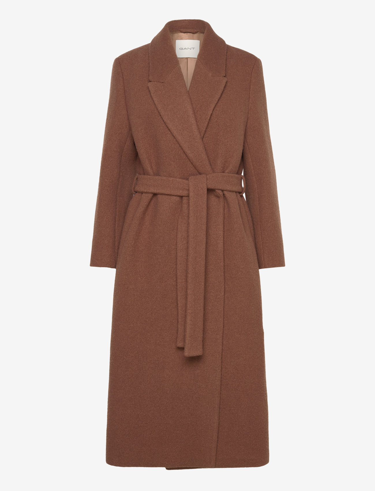 GANT - TEXTURED WRAP COAT - cacao - 1