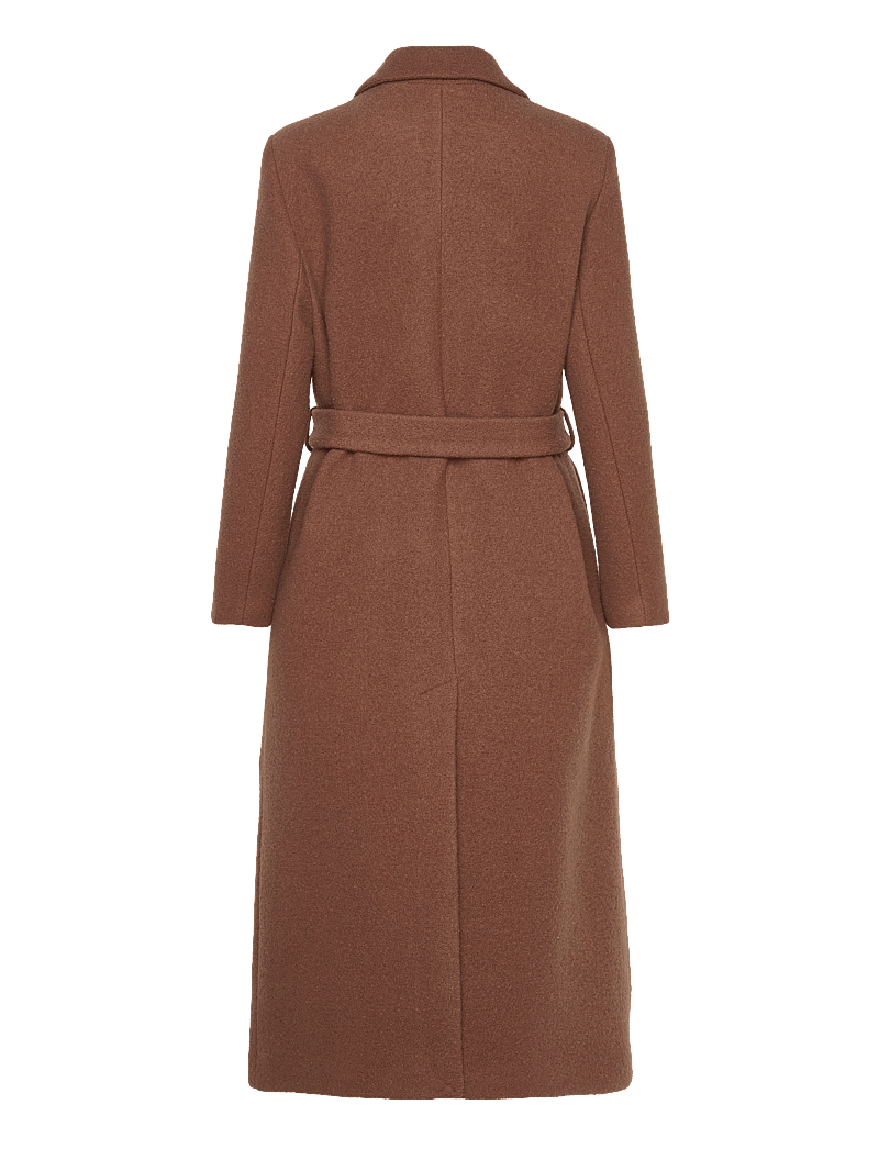 GANT - TEXTURED WRAP COAT - cacao - 2