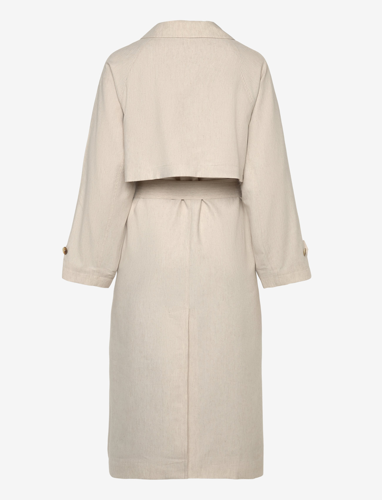 GANT - LINEN BLEND TRENCH COAT - soft oat - 2