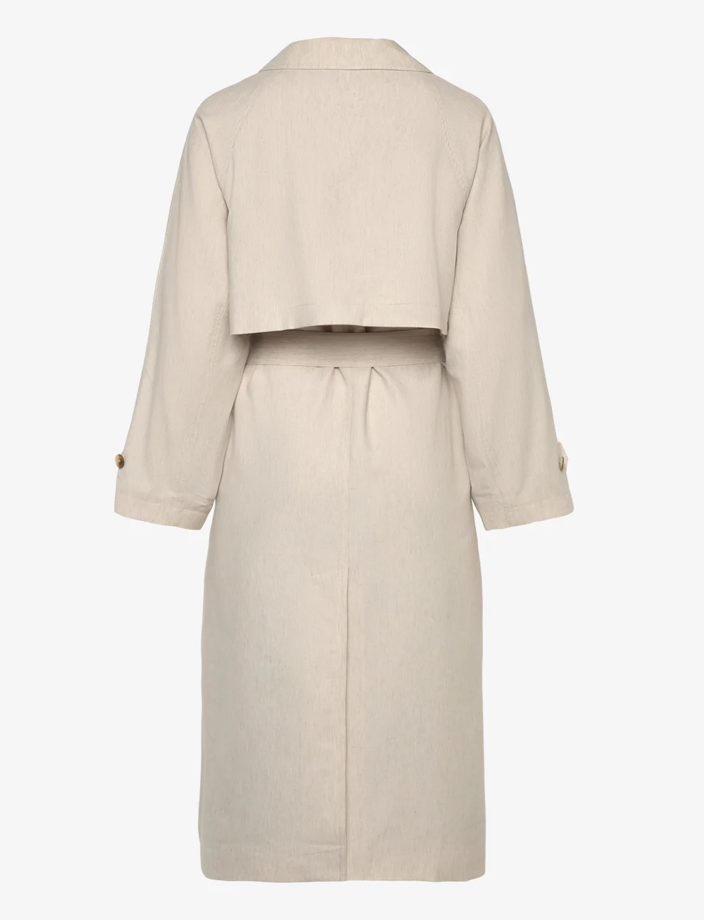 GANT - LINEN BLEND TRENCH COAT - trenchcoats - soft oat - 1