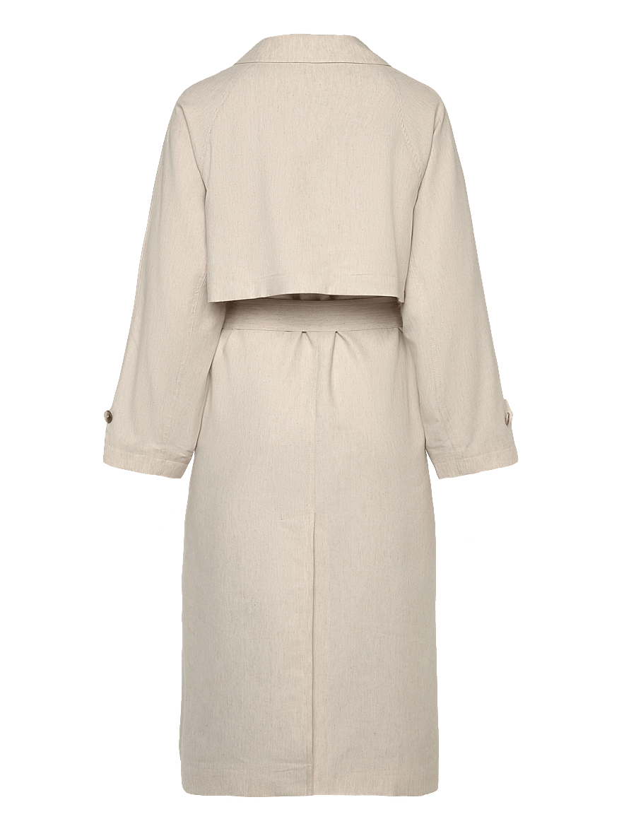 Gant - LINEN BLEND TRENCH COAT - soft oat - 2