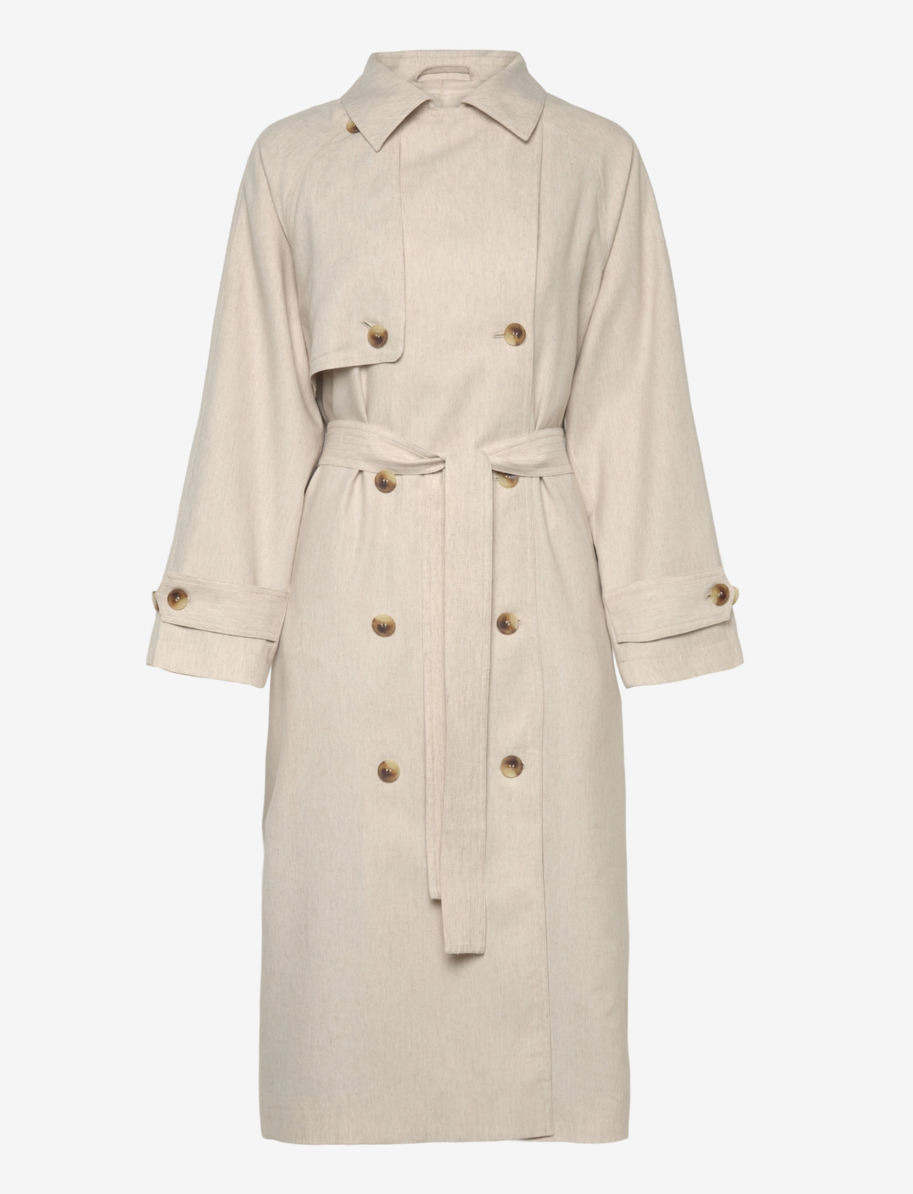 GANT - LINEN BLEND TRENCH COAT - soft oat - 3