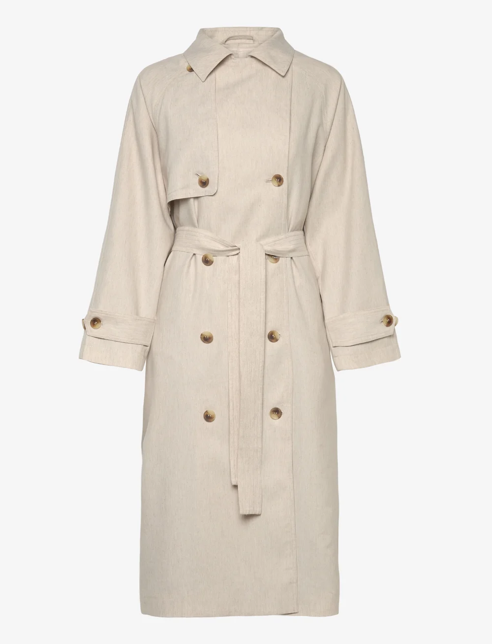 GANT - LINEN BLEND TRENCH COAT - trenchcoats - soft oat - 2