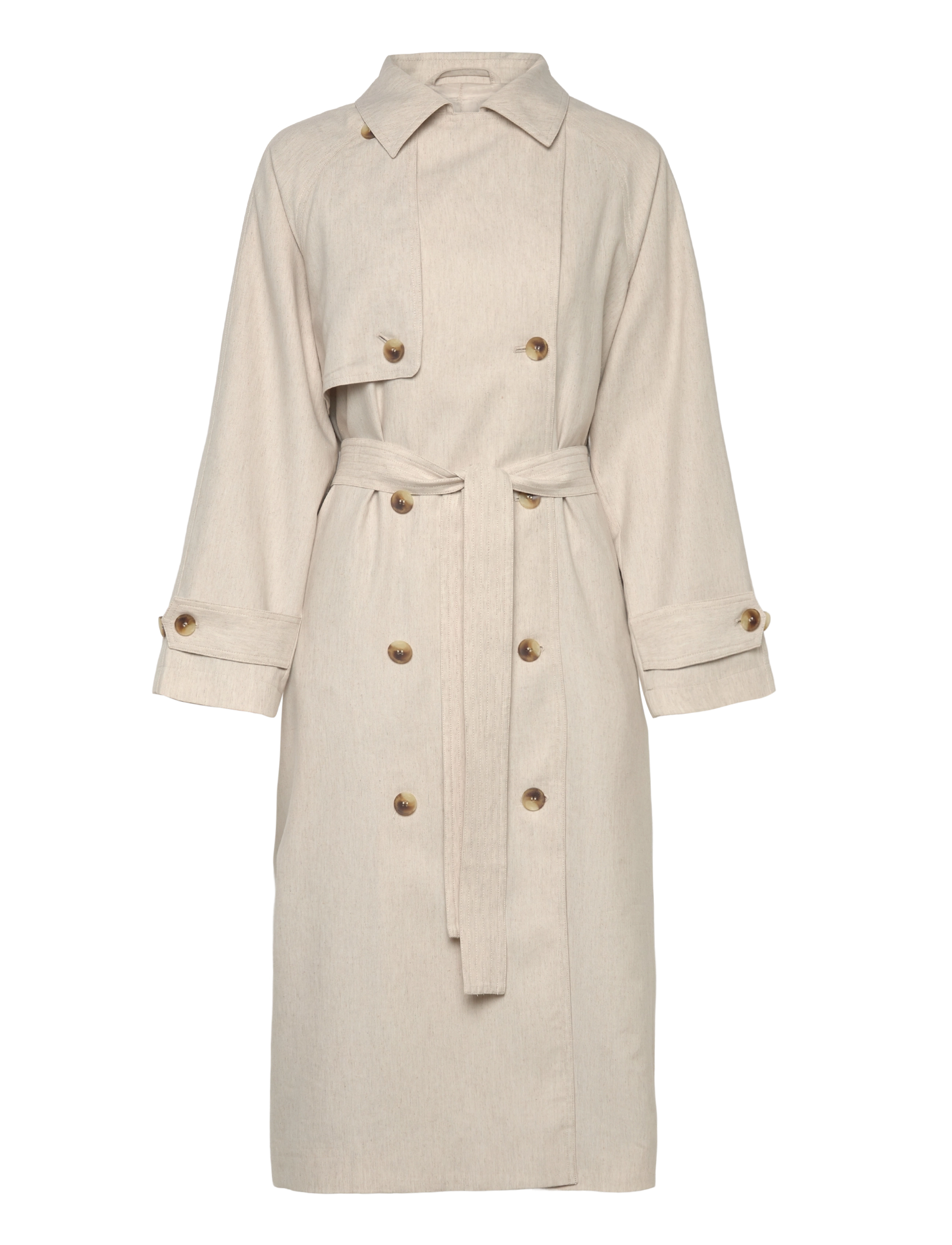 Gant - LINEN BLEND TRENCH COAT - soft oat - 3