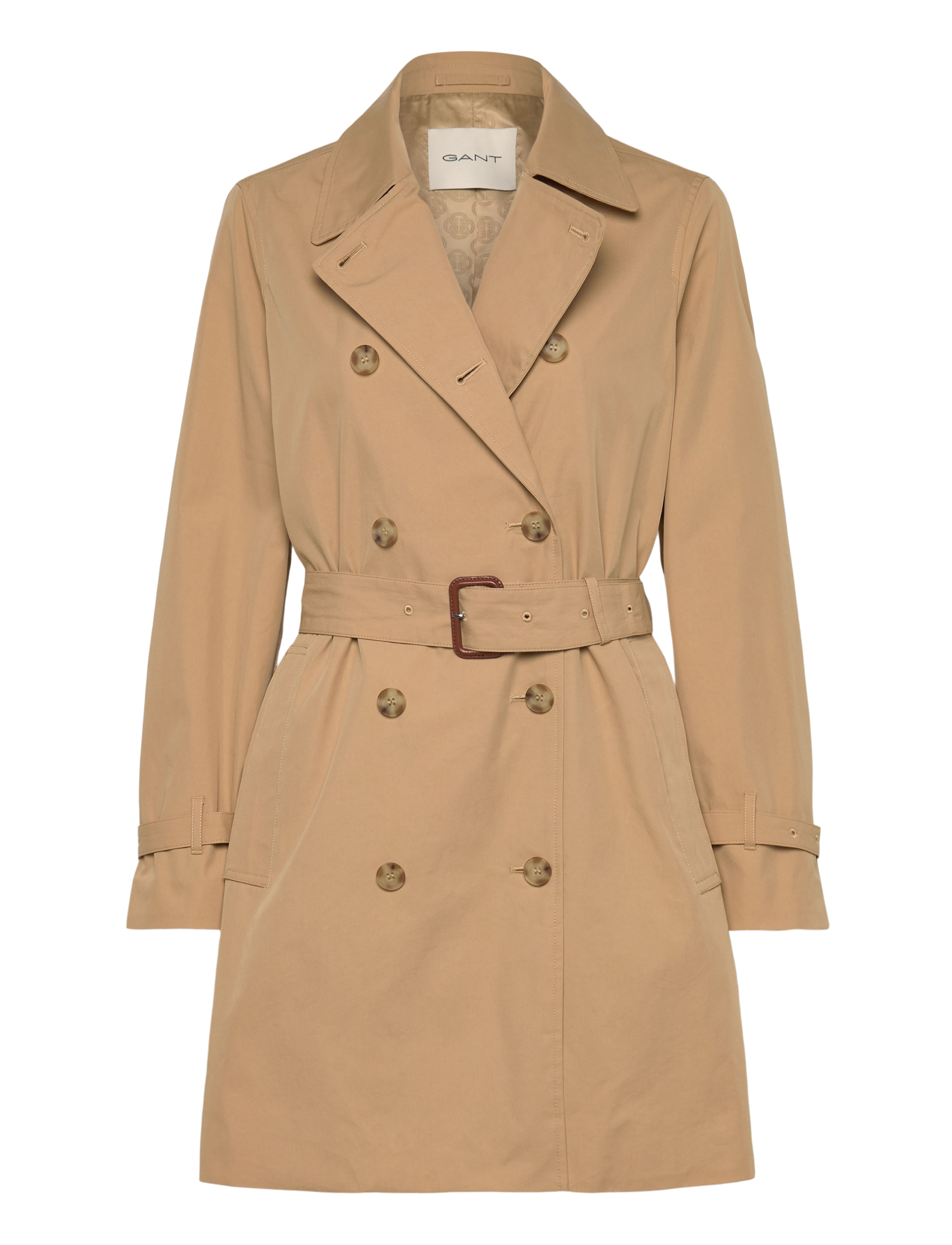 Gant COTTON TRENCH COAT - Tøj - OAK BEIGE / brown