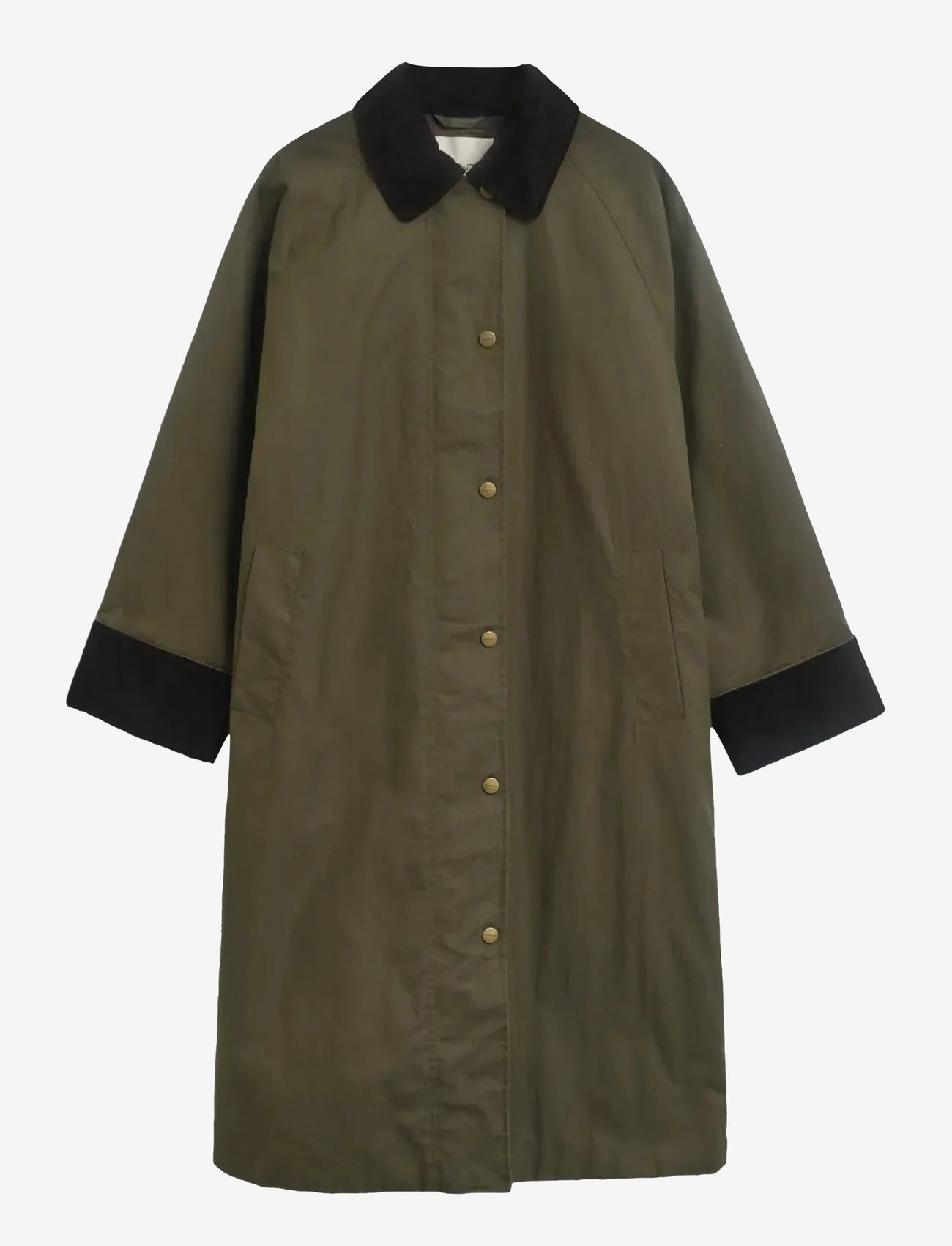 GANT - WAXED COTTON RELAXED CAR COAT - dunfrakker - dark moss green - 1