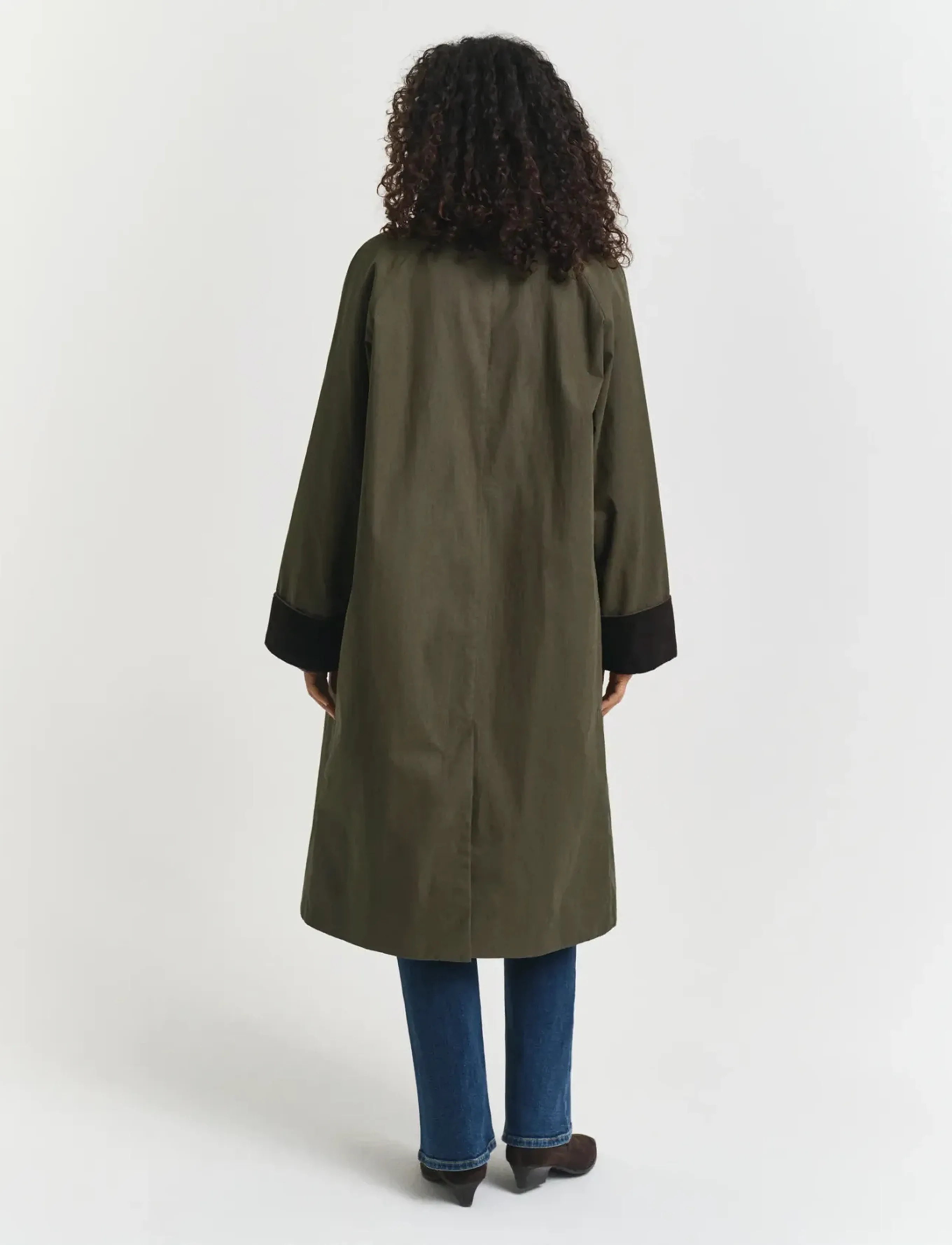 Gant - WAXED COTTON RELAXED CAR COAT - dark moss green - 2