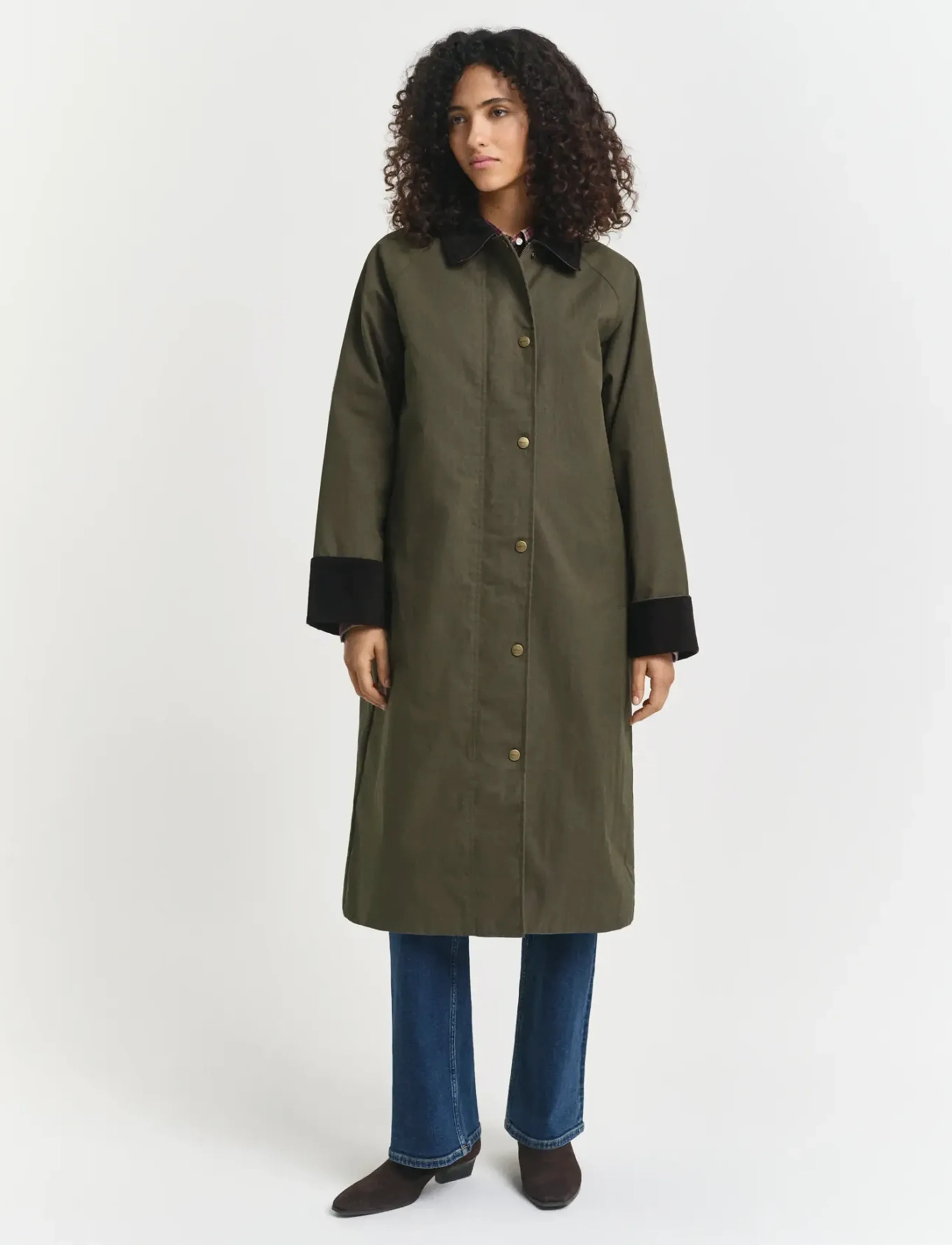 Gant - WAXED COTTON RELAXED CAR COAT - dark moss green - 3