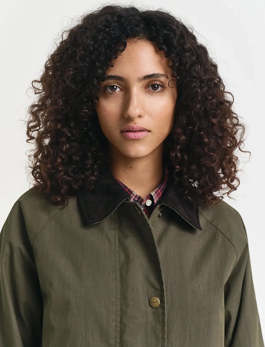 Gant - WAXED COTTON RELAXED CAR COAT - dark moss green - 5