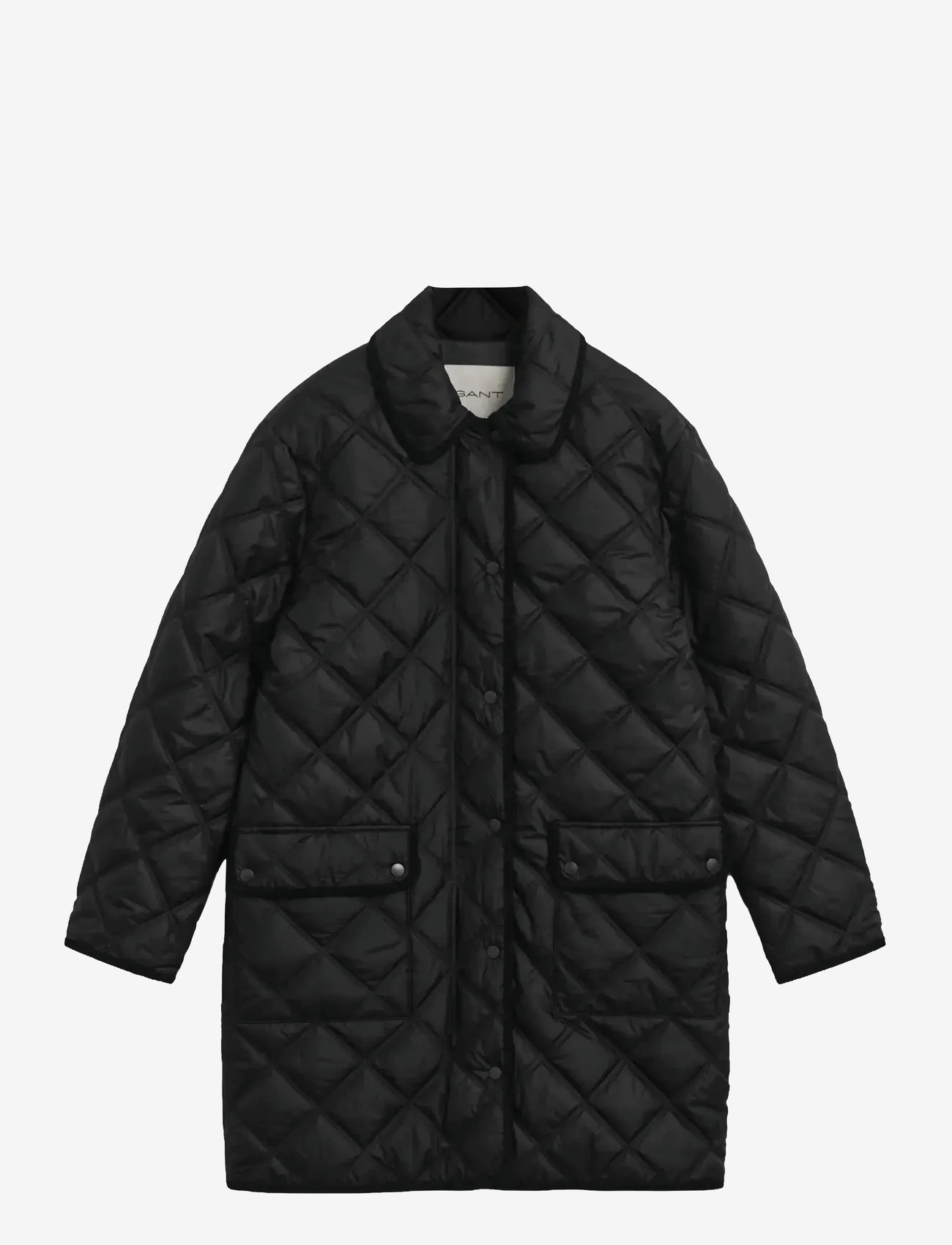 GANT - QUILTED COAT WITH CORD TRIM - forårsjakker - black - 1